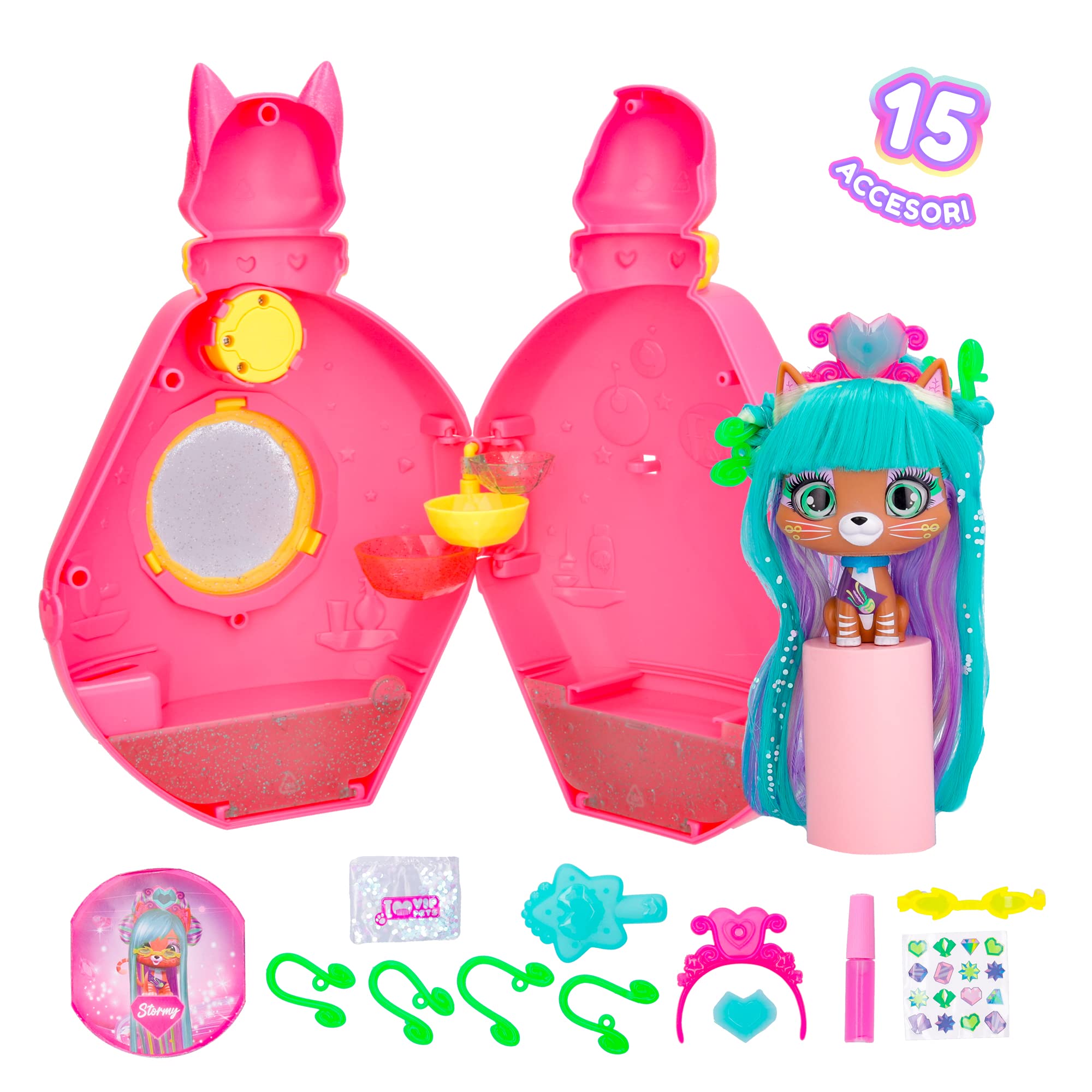 IMC Toys VIP Pets Cats Stormy Gattino Buio Pettinabile 3 Anni