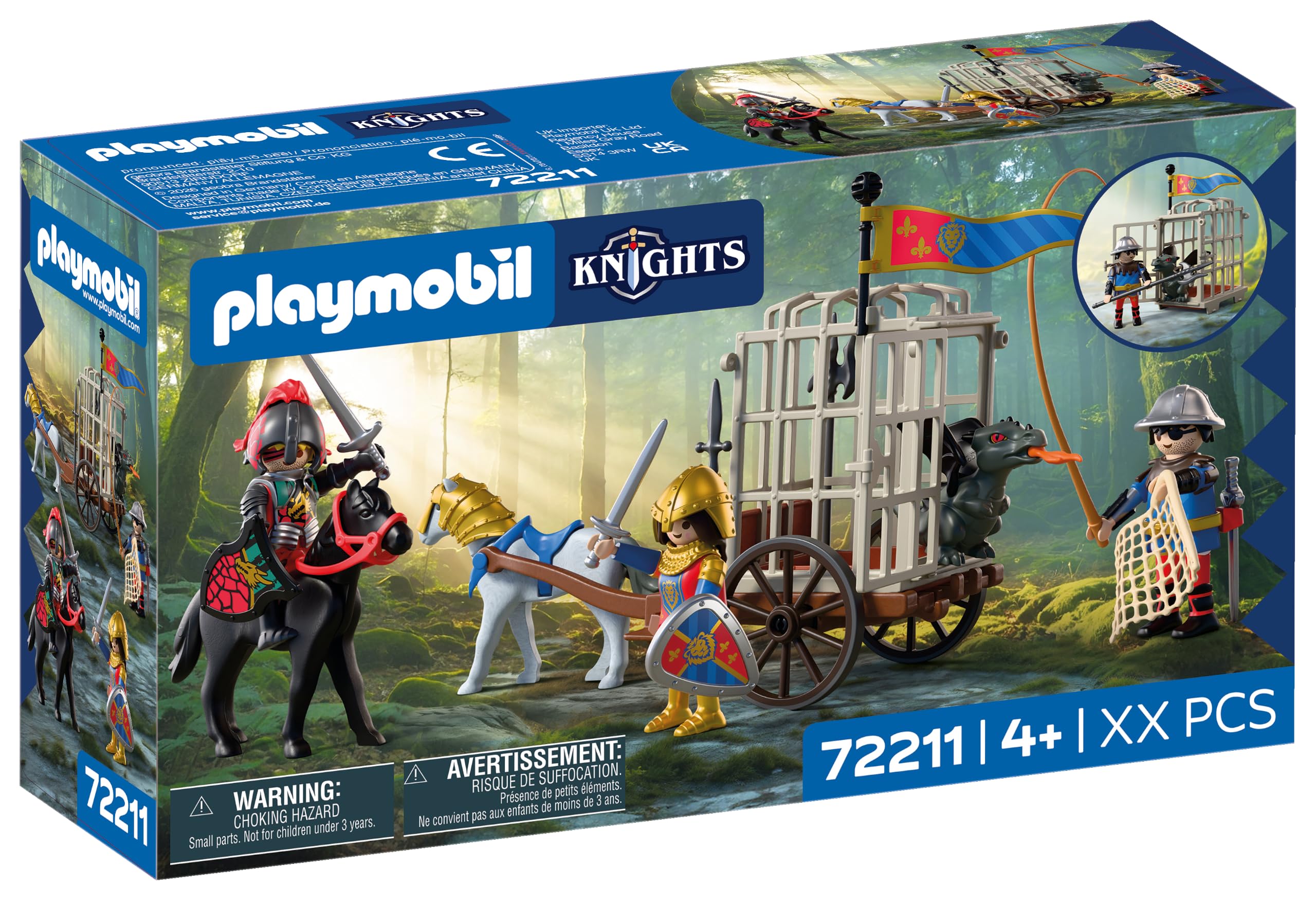 Playmobil Knights 72213 addestramento cavaliere drago cannone