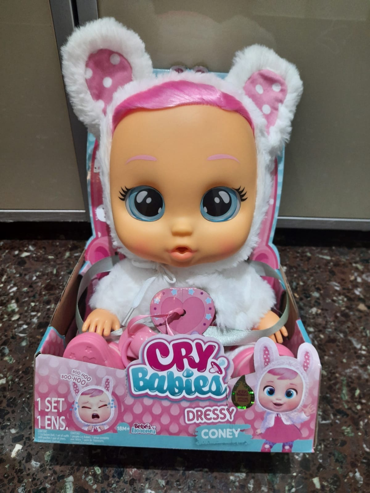 Cry Babies Dressy Coney coniglio bambola interattiva lacrime vere