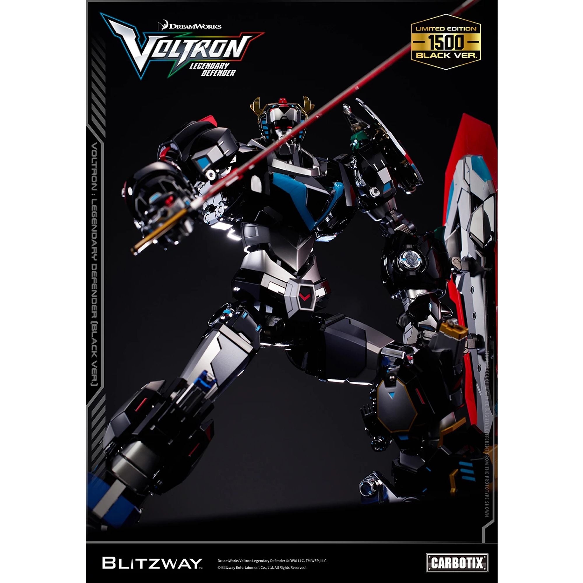 Blitzway Voltron Carbotix Black Limited action figure die-cast