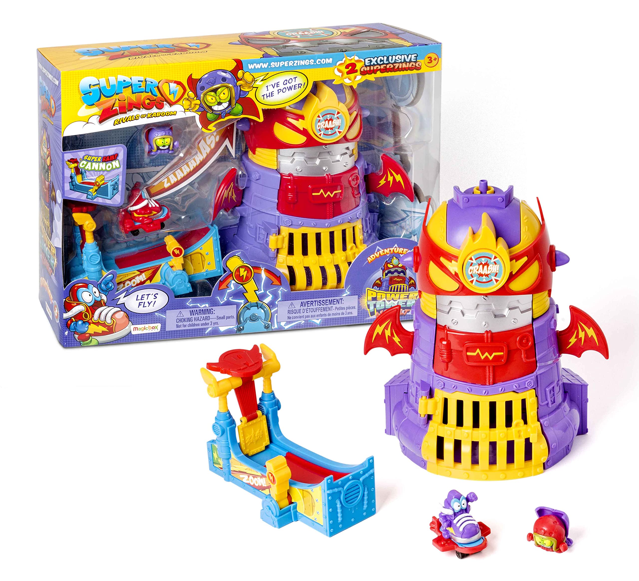 Superthings Power Tower Assault Playset Rampa 2 Personaggi 3 Anni