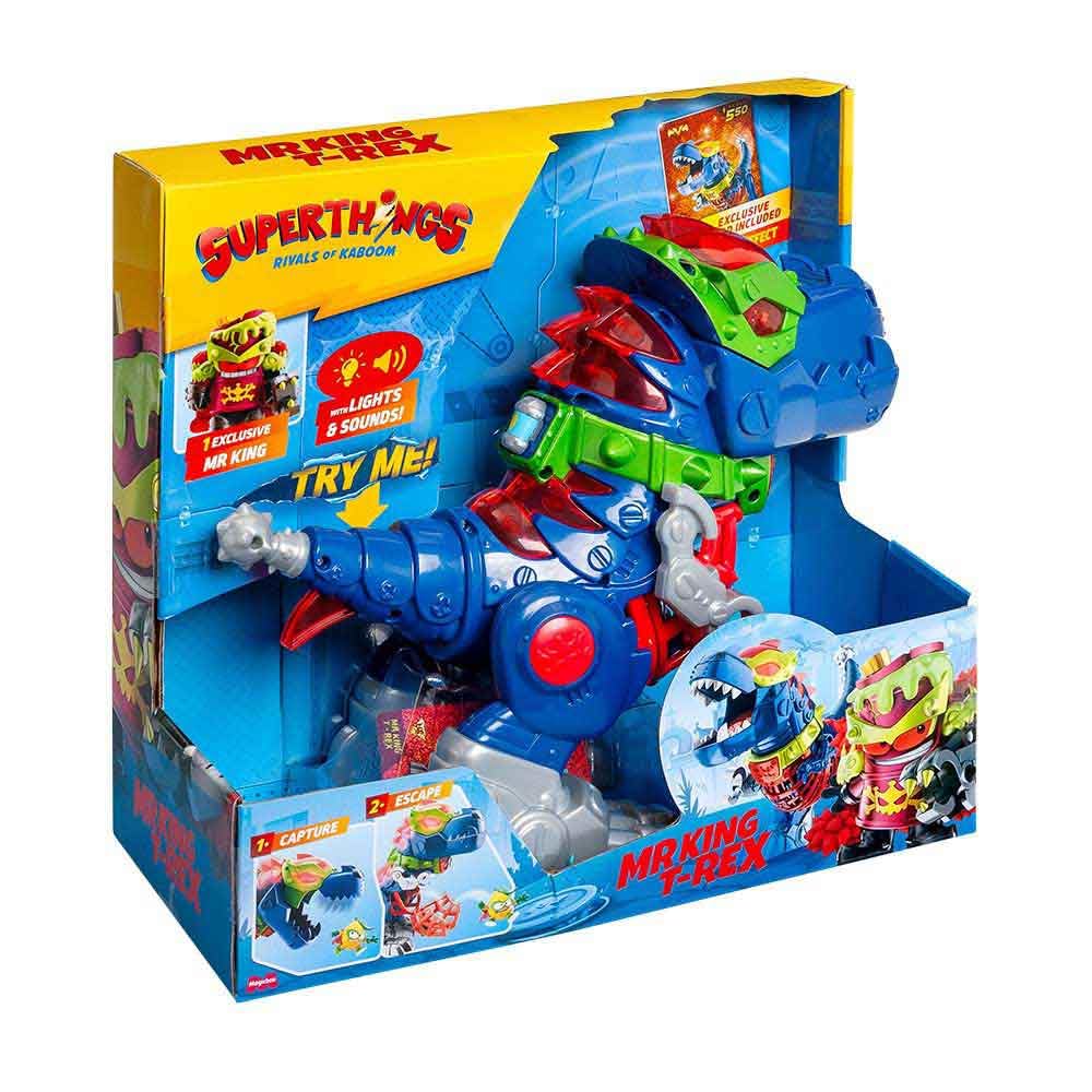 Superthings Guardians of Kazoom Mr King T-Rex robot dinosauro luci e suoni