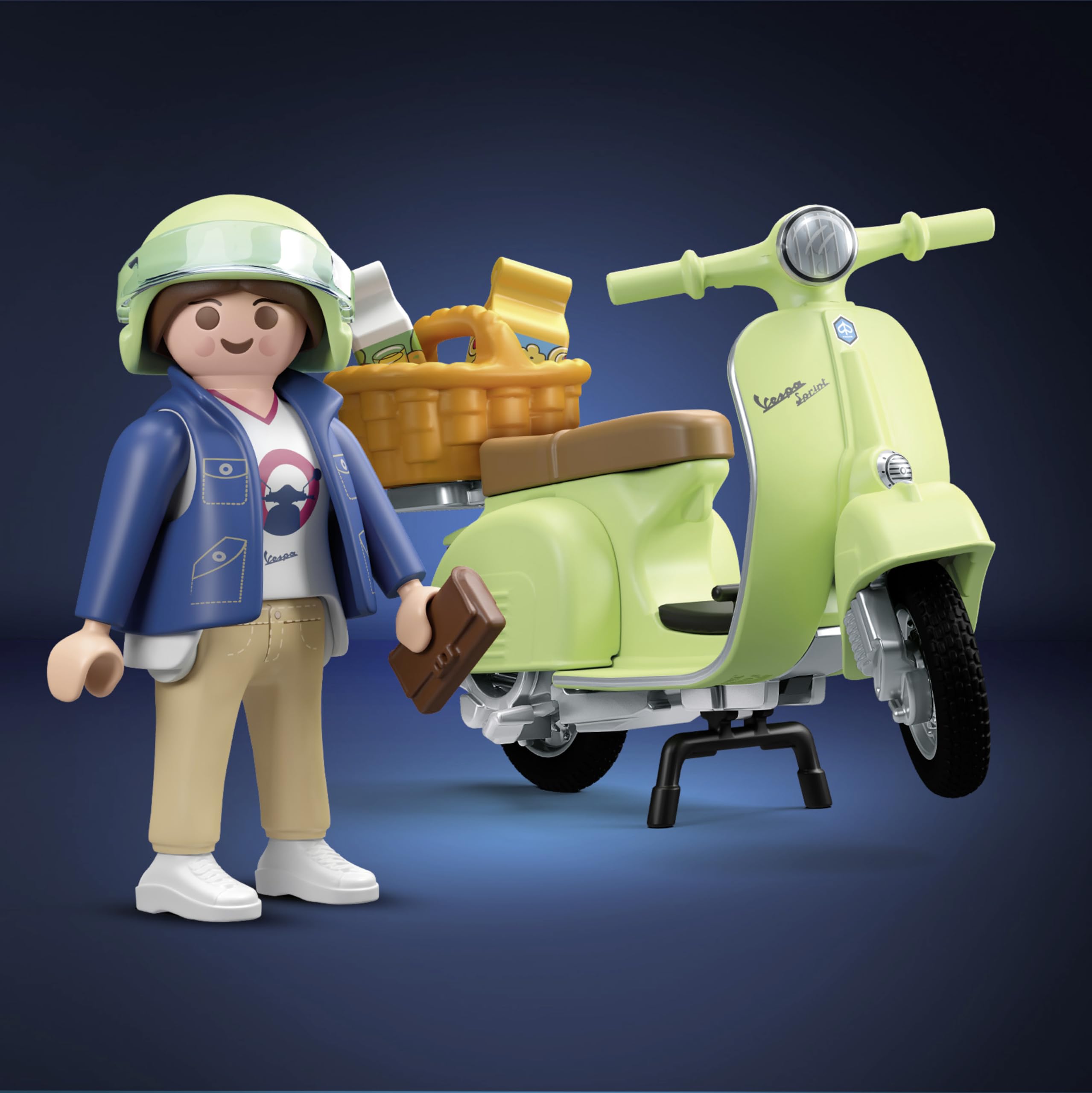 PLAYMOBIL Cars 71621 Vespa 150 Sprint Veloce verde modellino