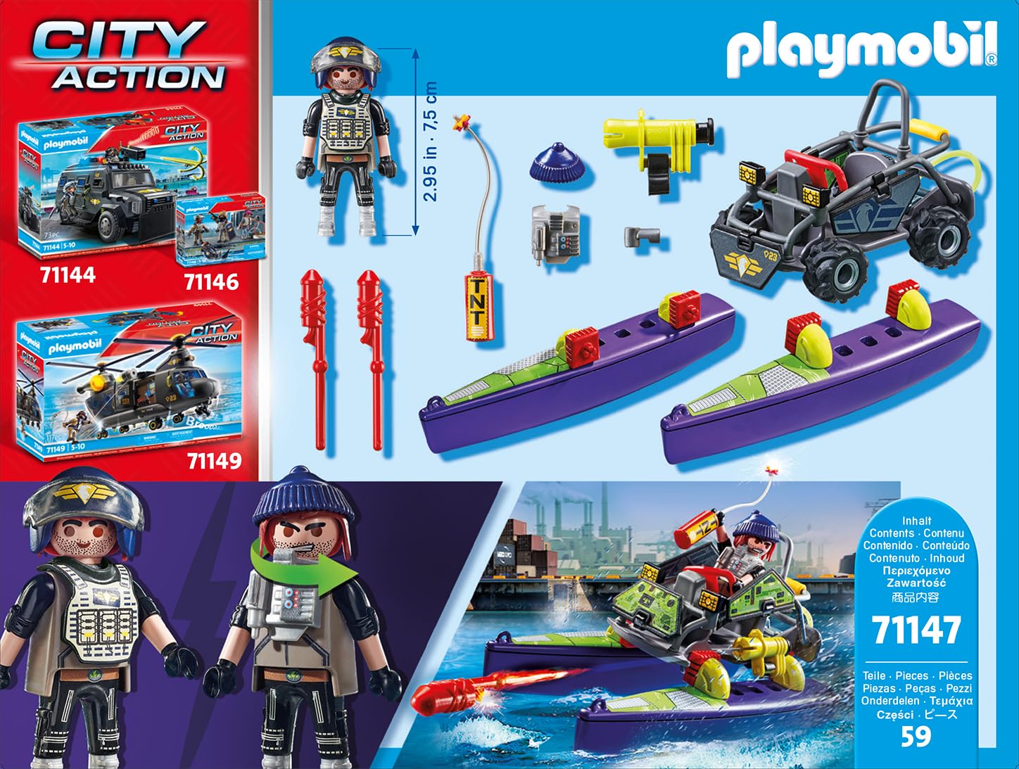 Playmobil City Action 71147 quad terra-acqua playset