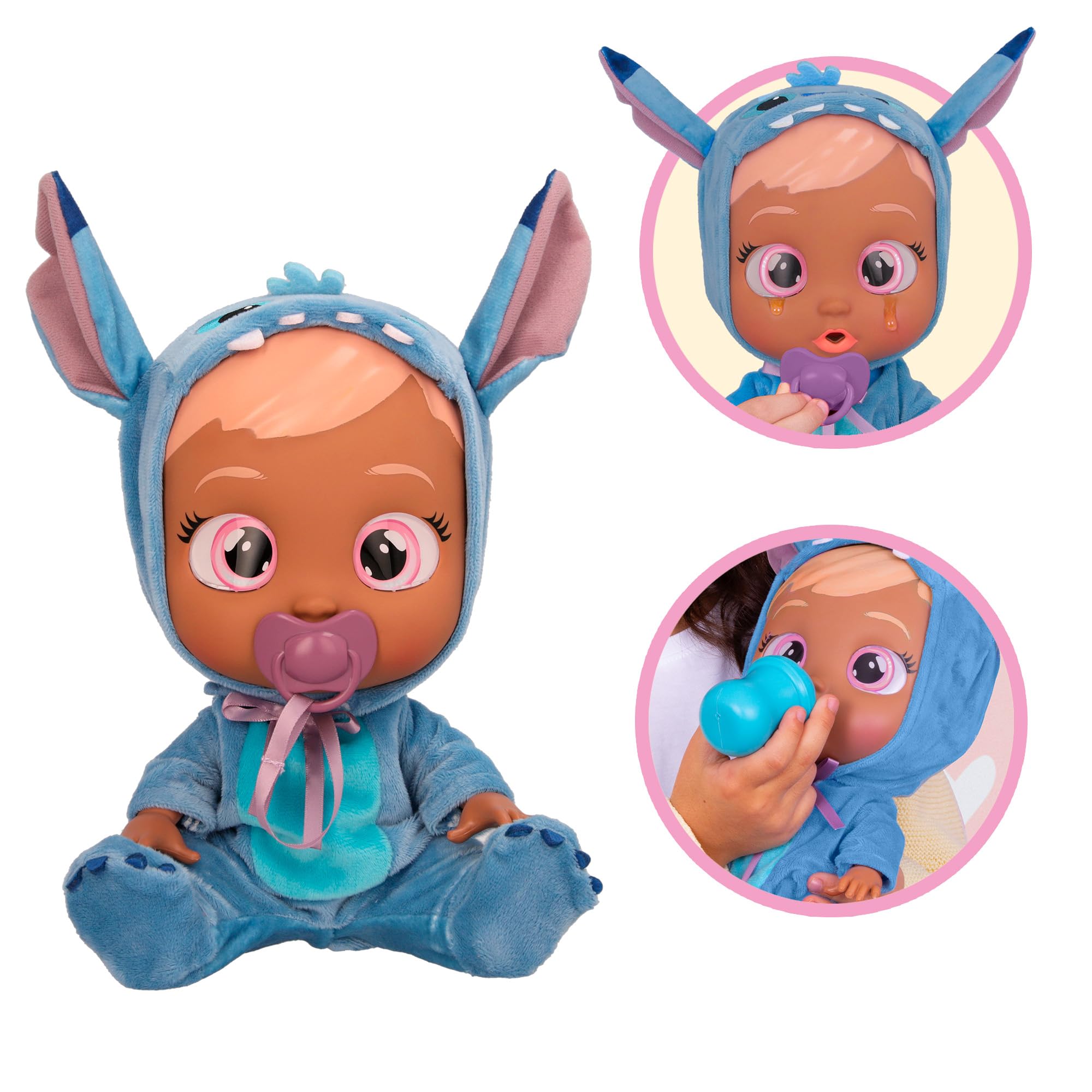 Cry Babies Disney Stitch Bambola 30 cm Pigiama Blu