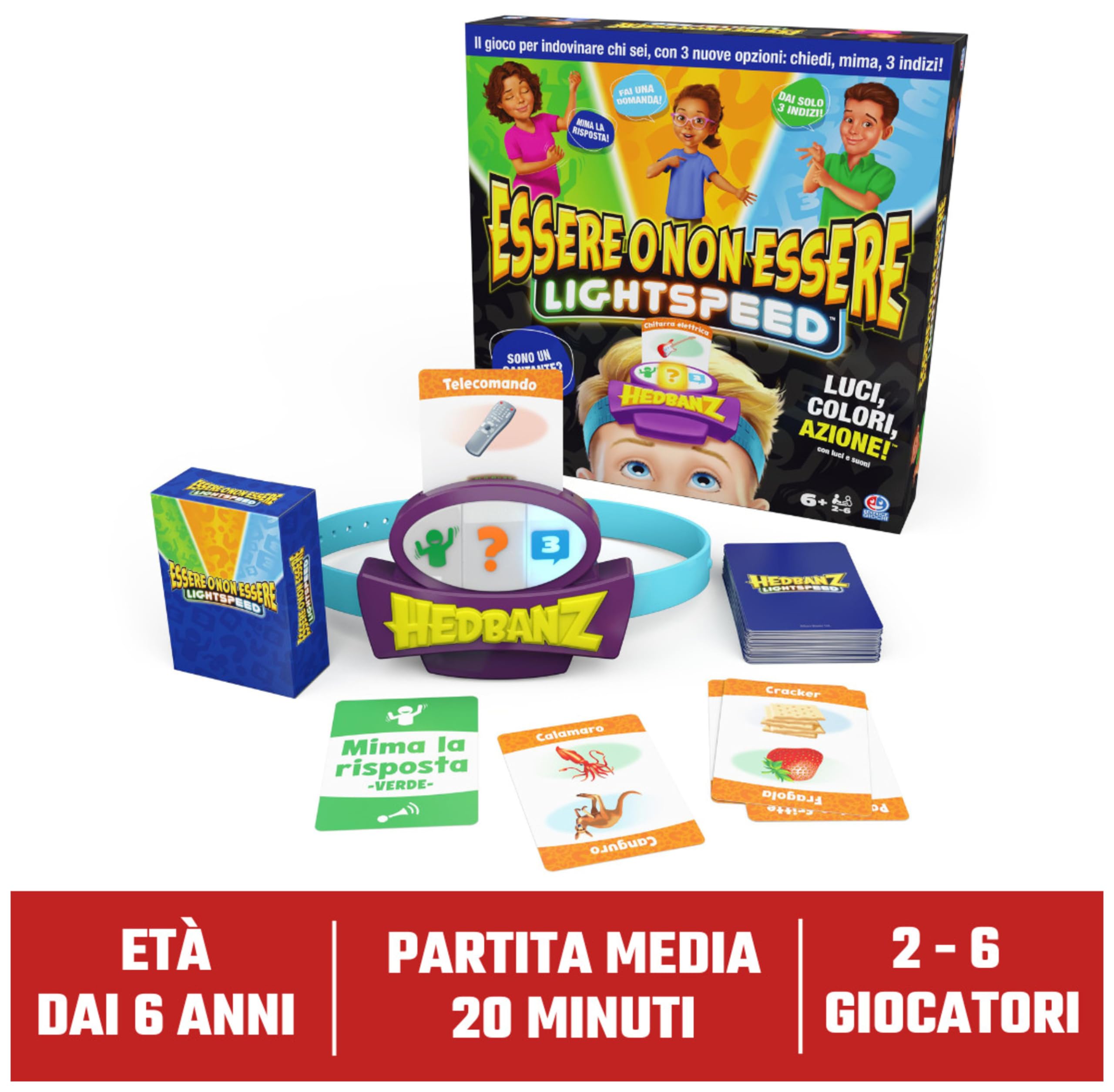 Spin Master Essere o Non Essere Lightspeed gioco da tavolo 6+ anni