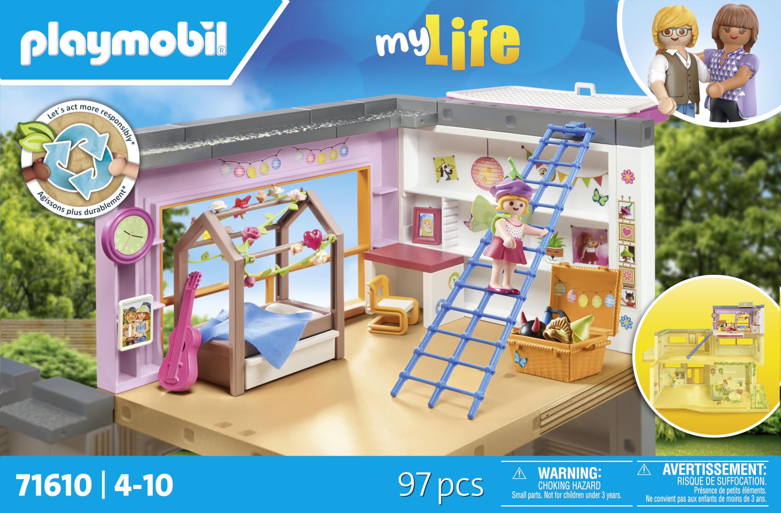 PLAYMOBIL My Life 71610 Cameretta Giocattolo 97 Pezzi