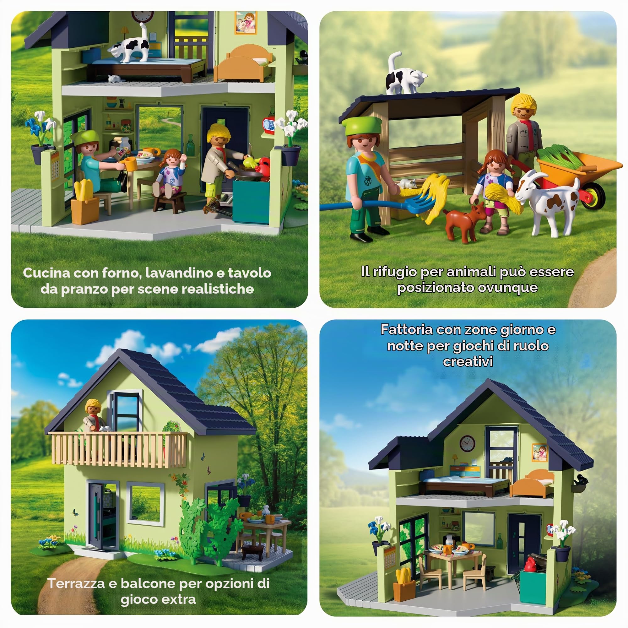 Playmobil Country 72162 casa di campagna con balcone e animali