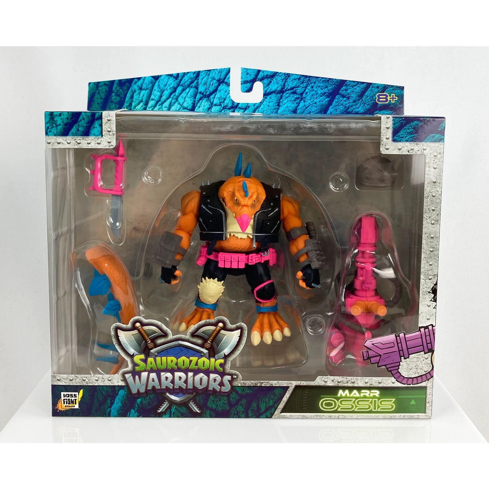 Boss Fight Studio Saurozoic Marr Ossis action figure avventura