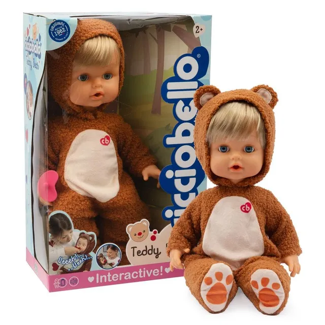 Cicciobello Classic Teddy Bear bambola 42 cm con ciuccio