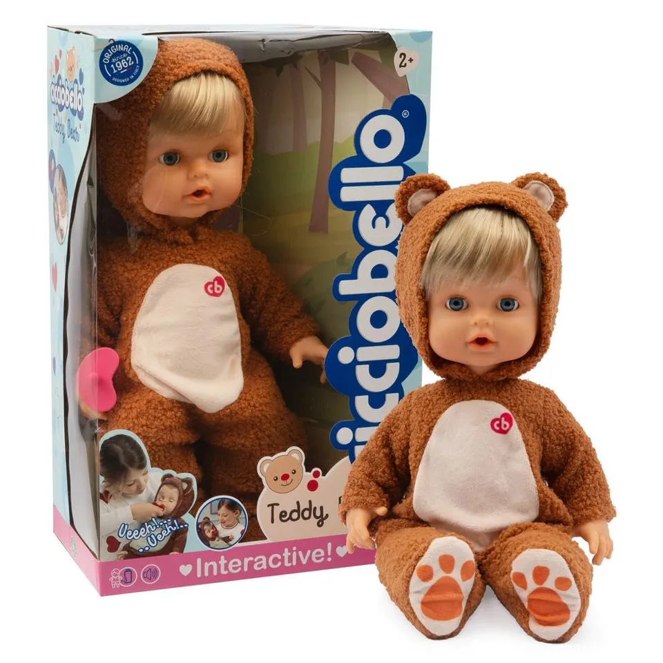 Cicciobello Classic Teddy Bear bambola 42 cm con ciuccio