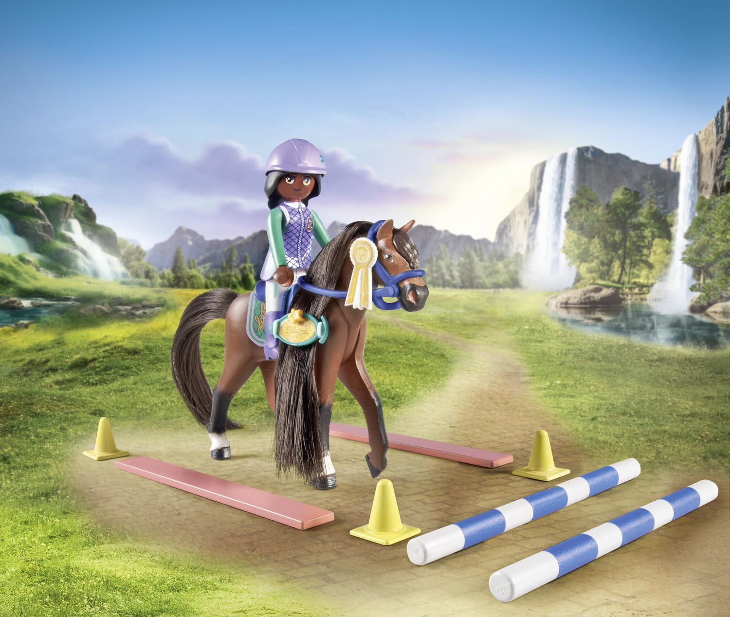 Playmobil Horses of Waterfall 71355 percorso ostacoli torneo Zoe