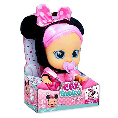 IMC Cry Babies Dressy Minnie Bambola Interattiva 30 cm Rosa