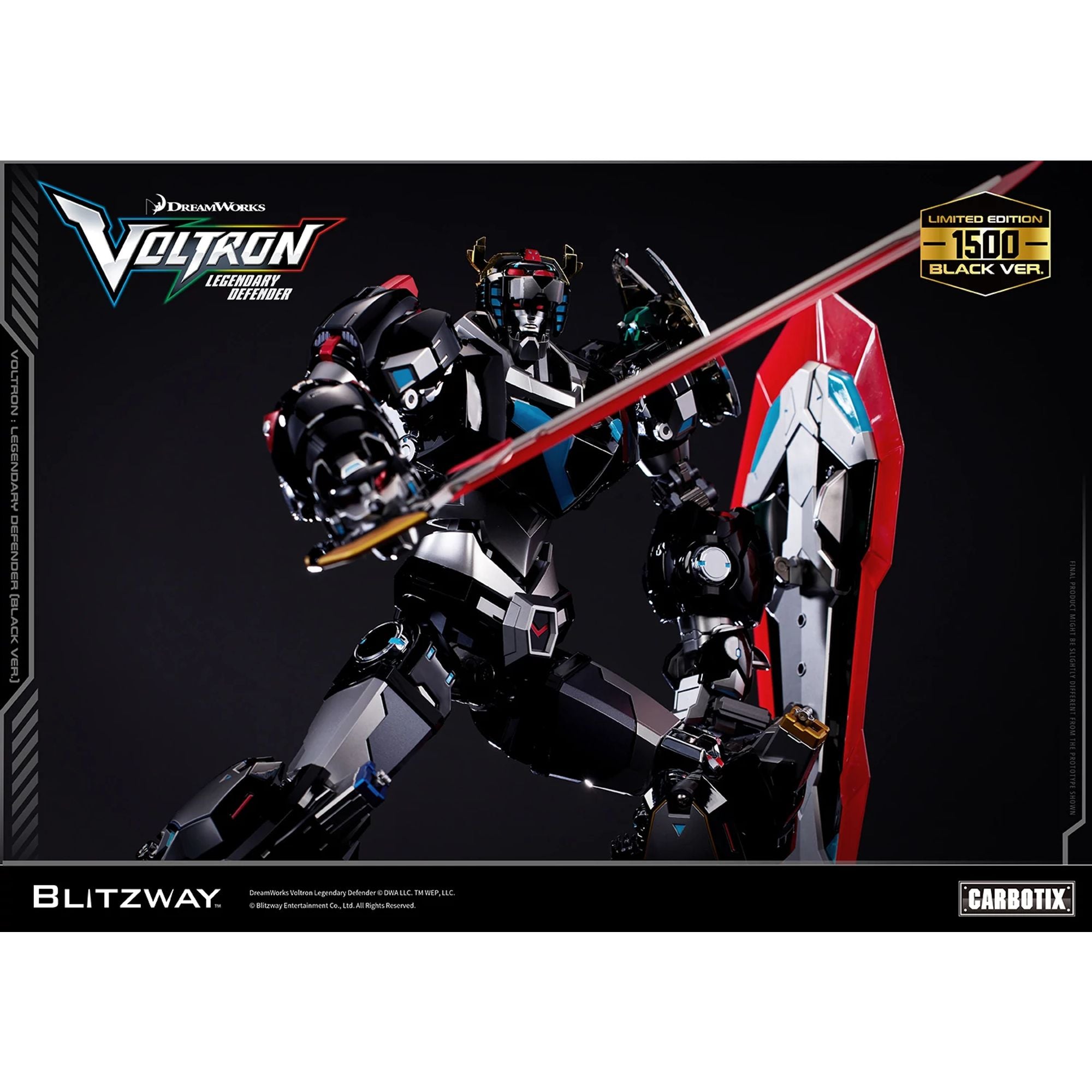 Blitzway Voltron Carbotix Black Limited action figure die-cast