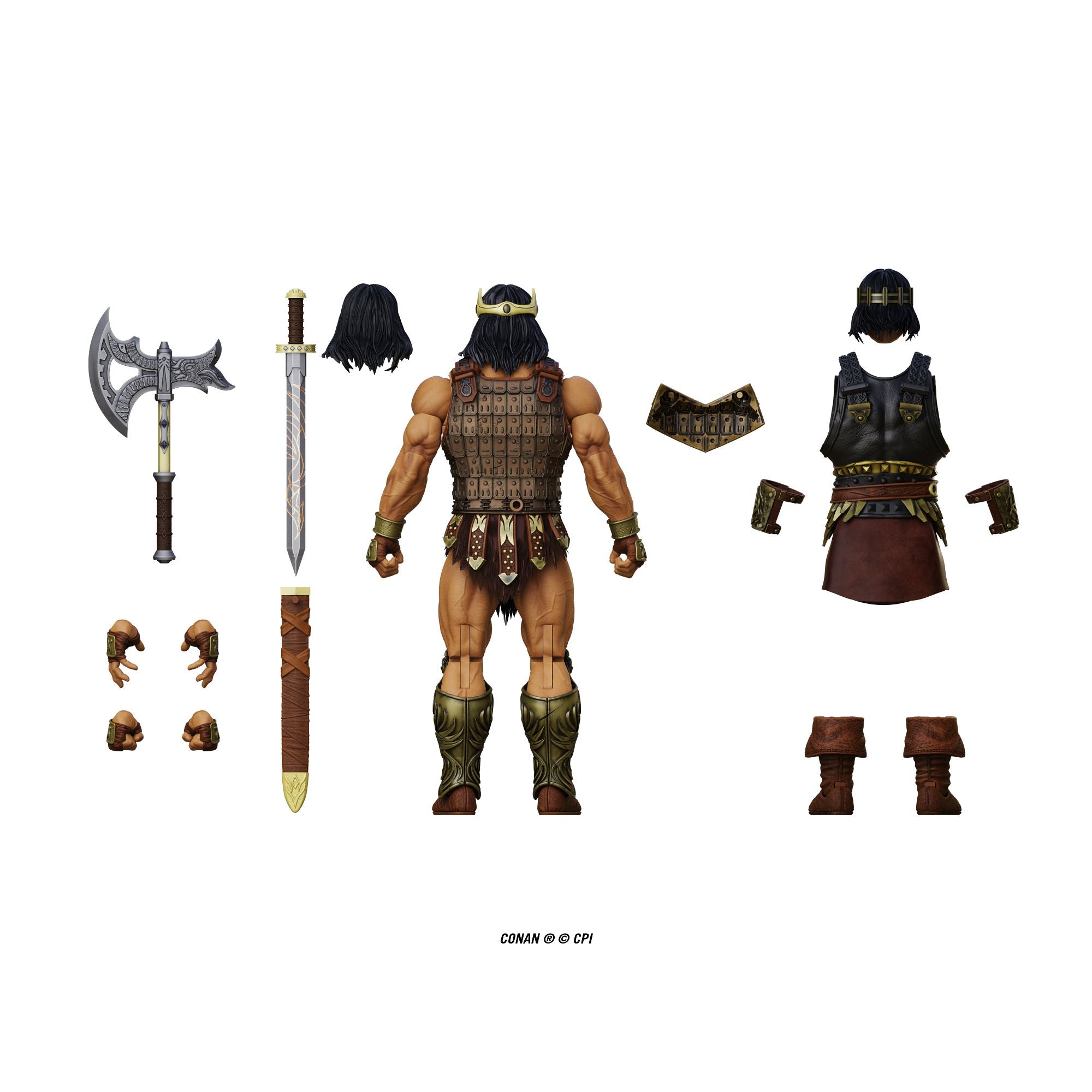Boss Fight Epic HACKS King Conan action figure con mantello
