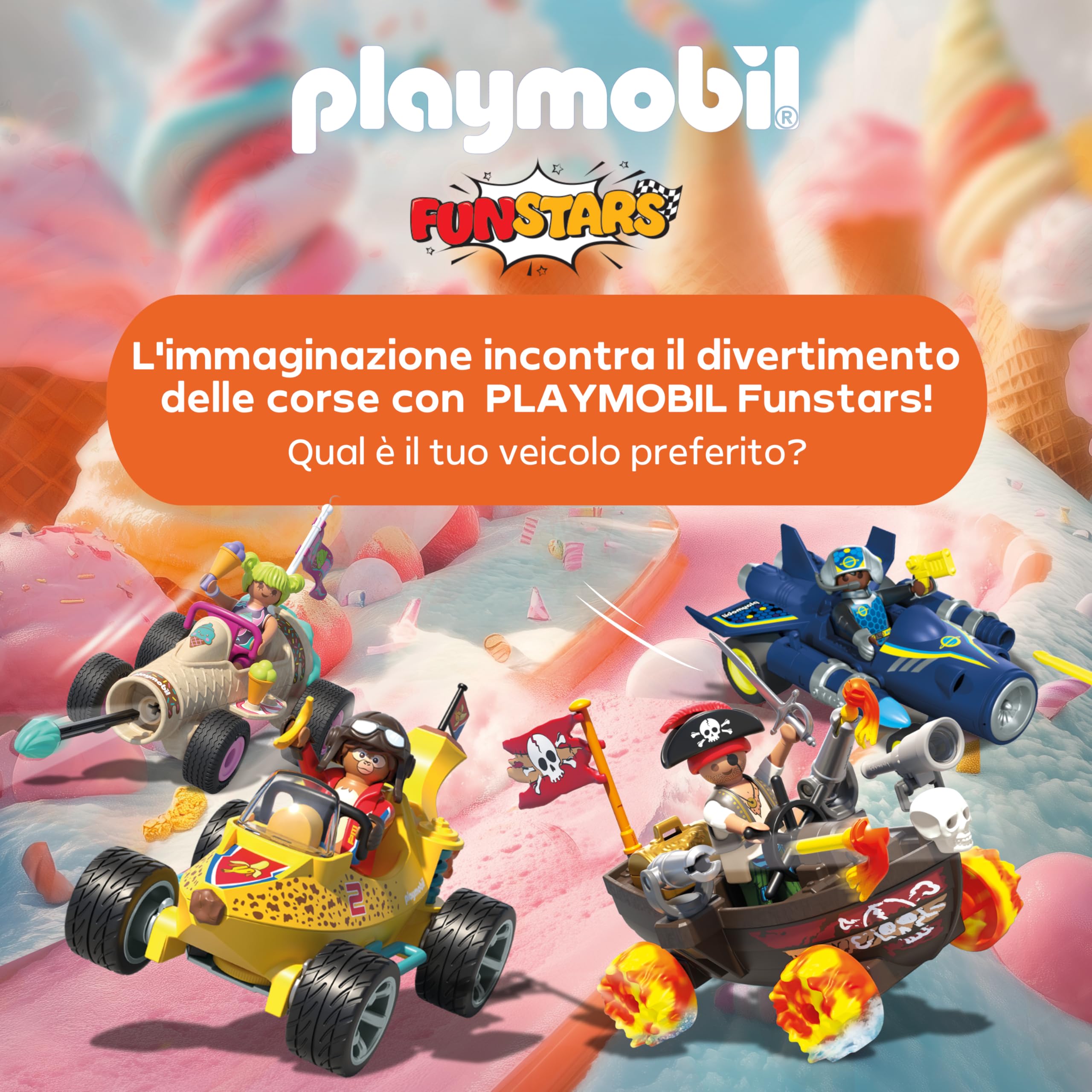 Playmobil Funstars Gelato Sfrecciante playset con statuine