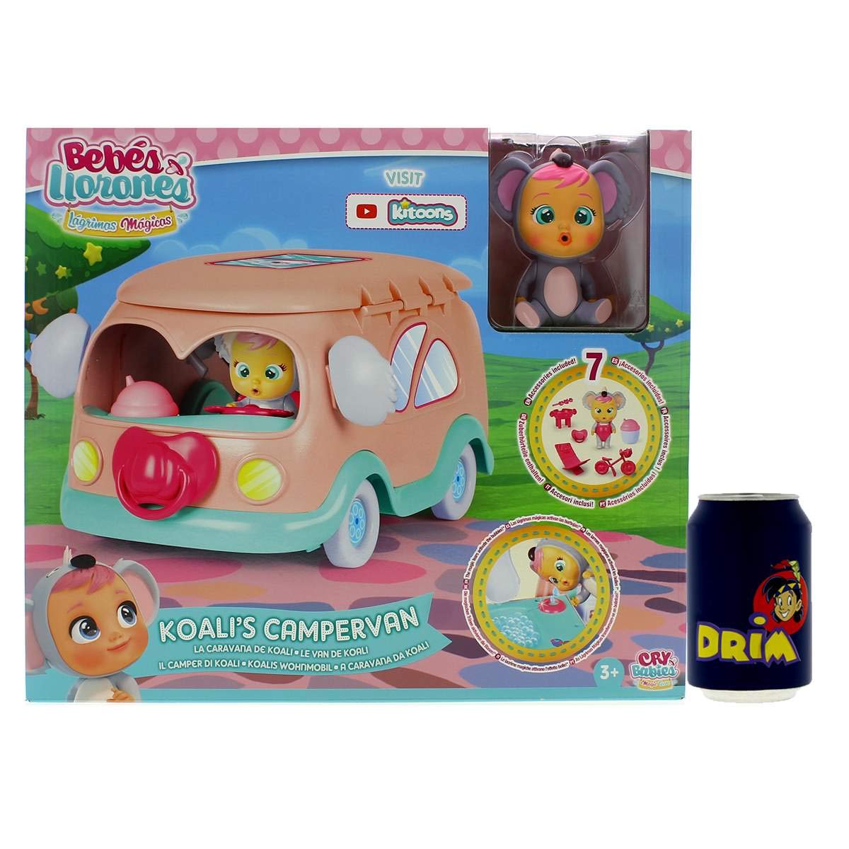 Imc Toys Cry Babies Magic Tears Koali Campervan camper con bambola