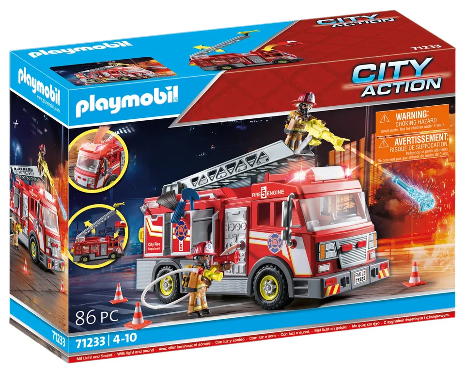 PLAYMOBIL 71233 City Action camion pompieri con scala