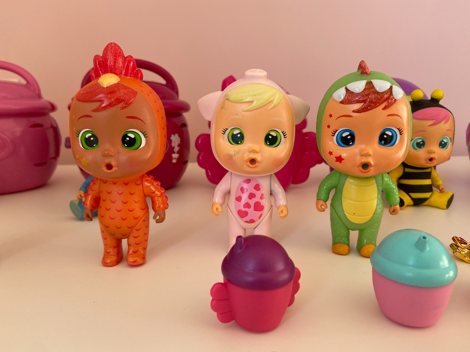 Cry Babies Magic Tears casetta biberon mini bambola 6 accessori