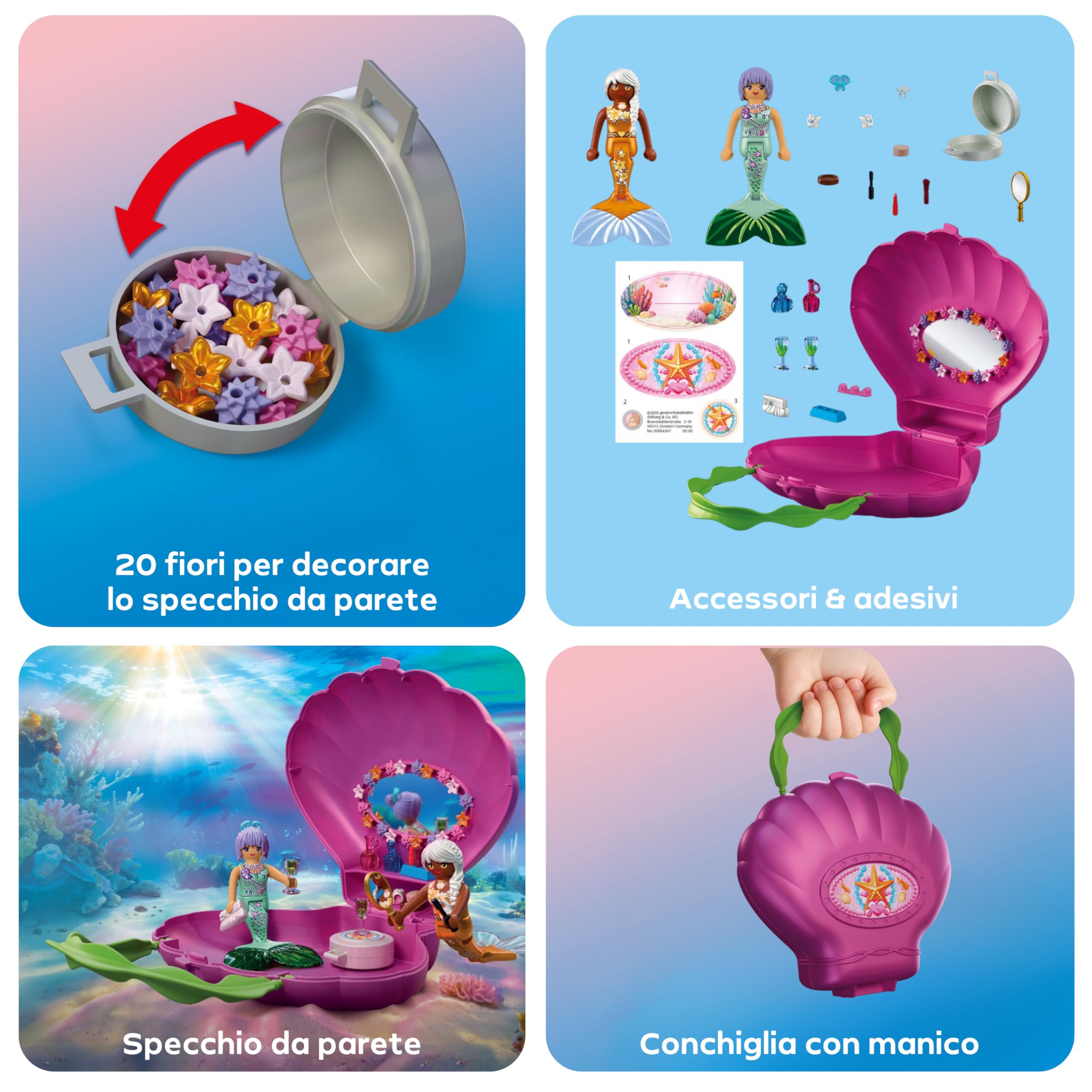 PLAYMOBIL Fantasy & Magic borsa conchiglia sirene 72105 con 2 figure