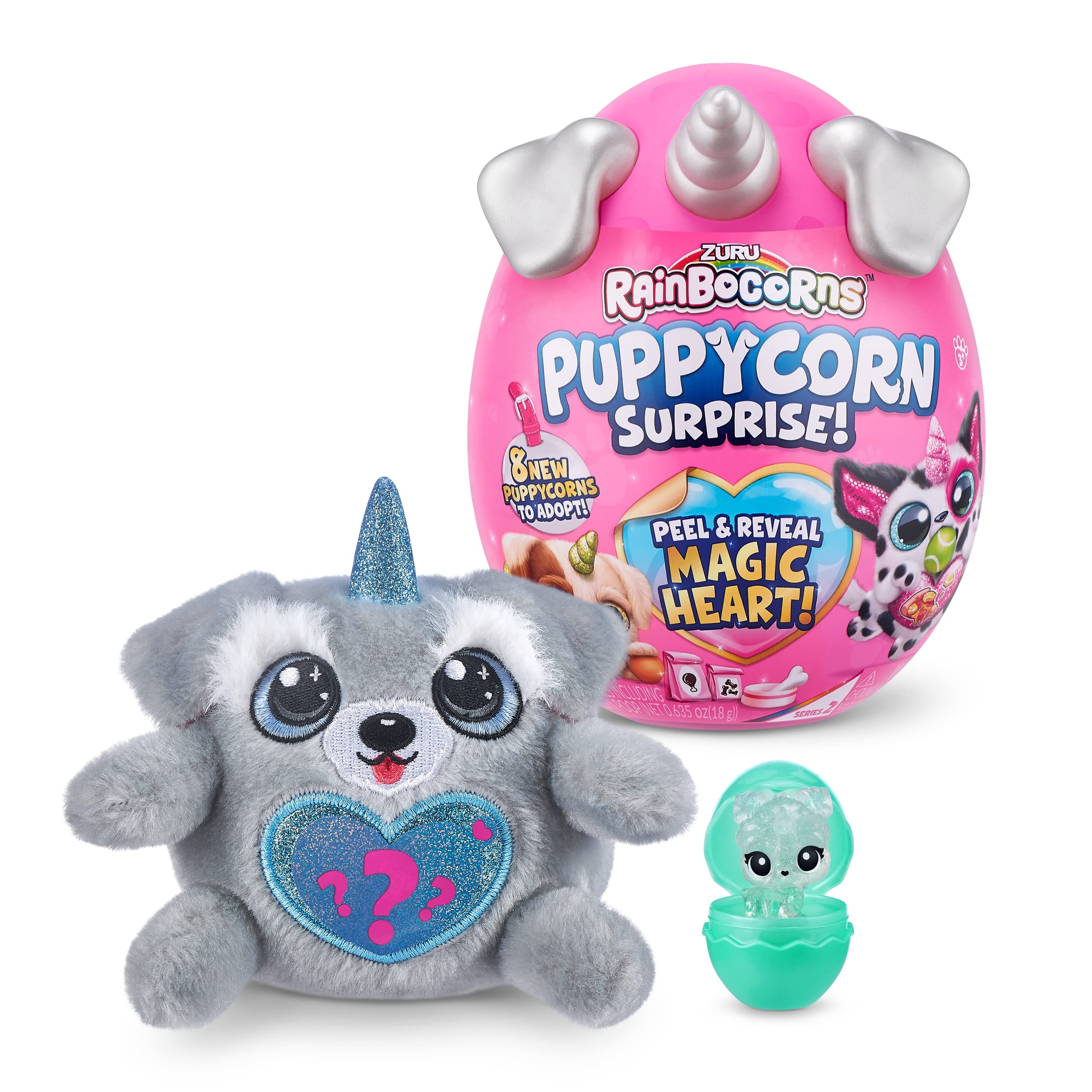 Rainbocorns Sparkle Heart Puppycorn Schnauzer peluche sorpresa