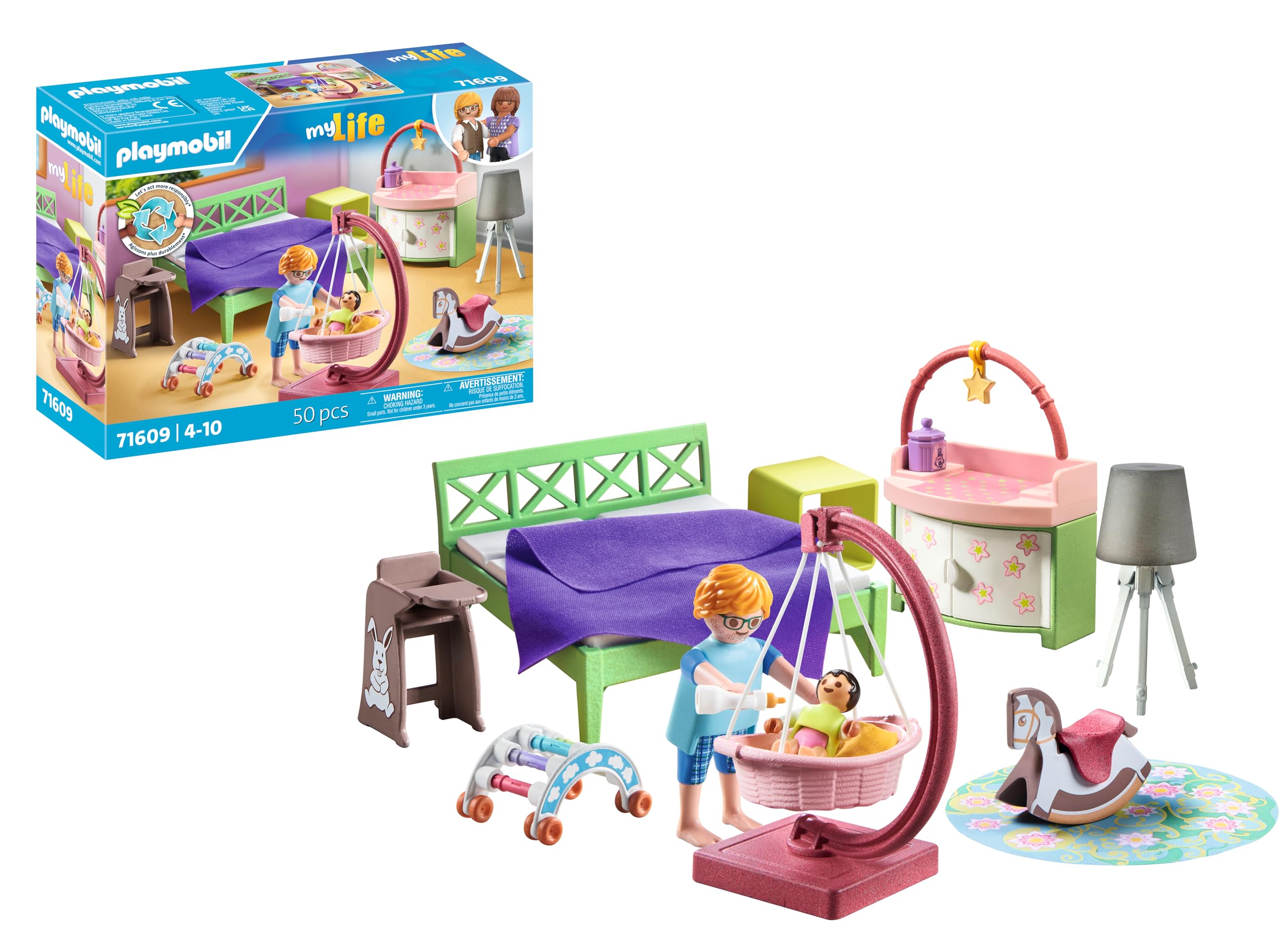 PLAYMOBIL My Life 71609 Cameretta neonato playset 50 pezzi