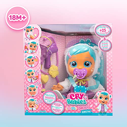 Cry Babies Dressy Kristal Bambola Interattiva che Piange