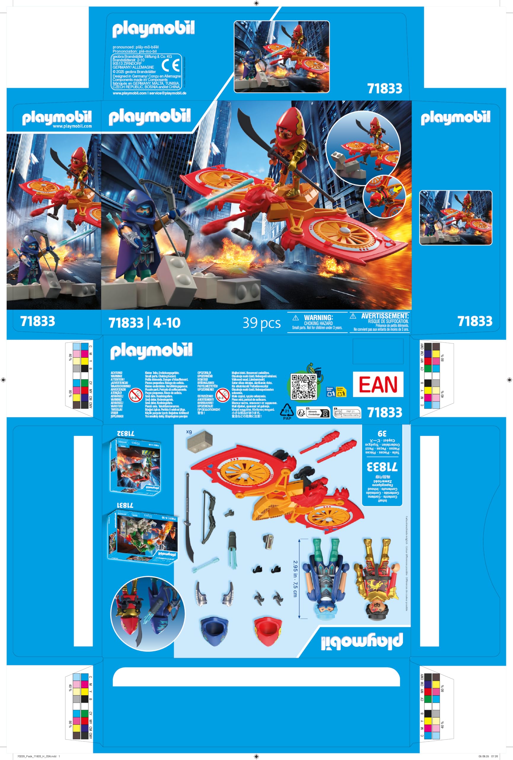 PLAYMOBIL Heroes drone eroi vs ninja cattivo playset