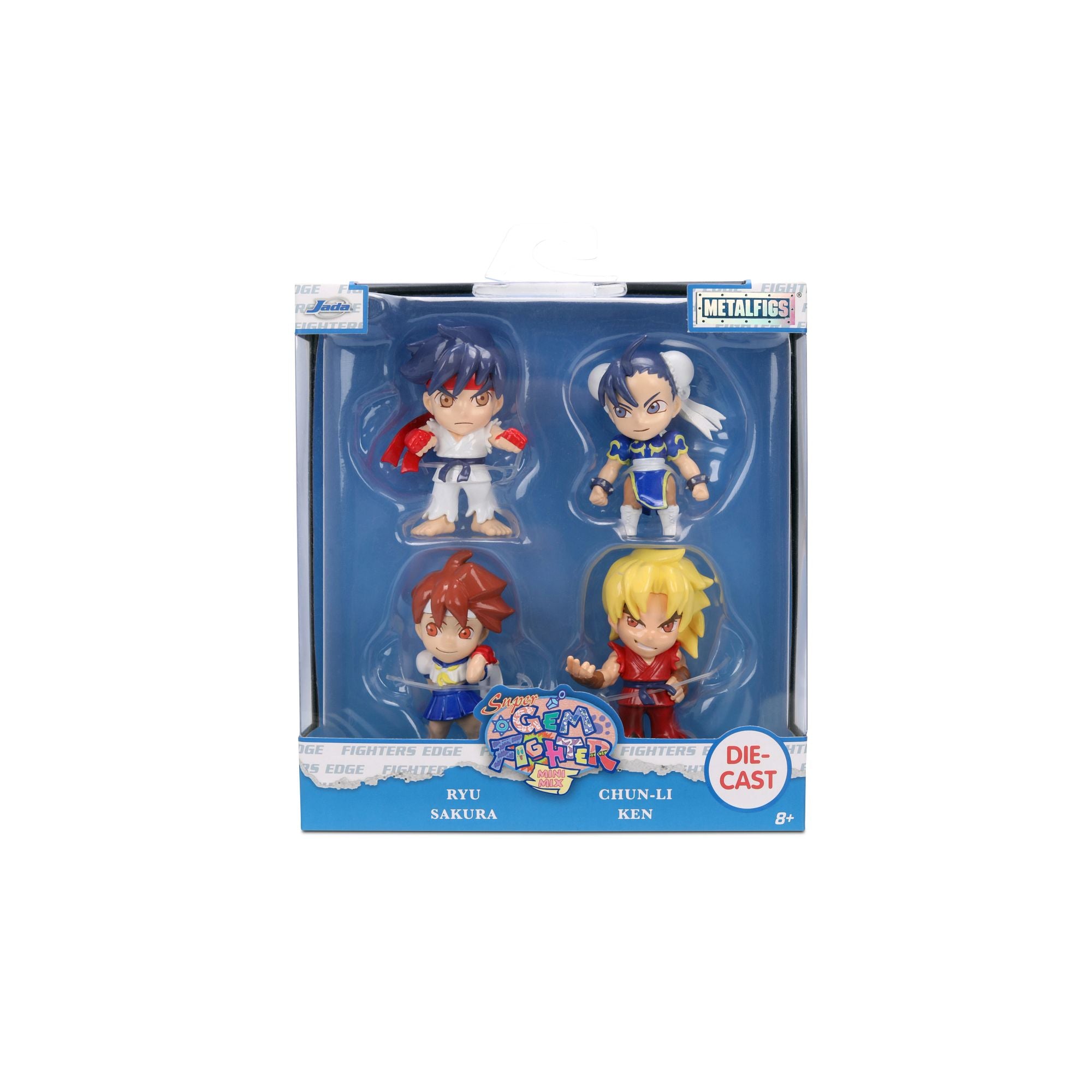 Jada Gem Fighters Metalfigs Street Fighter mini figure 4 pezzi