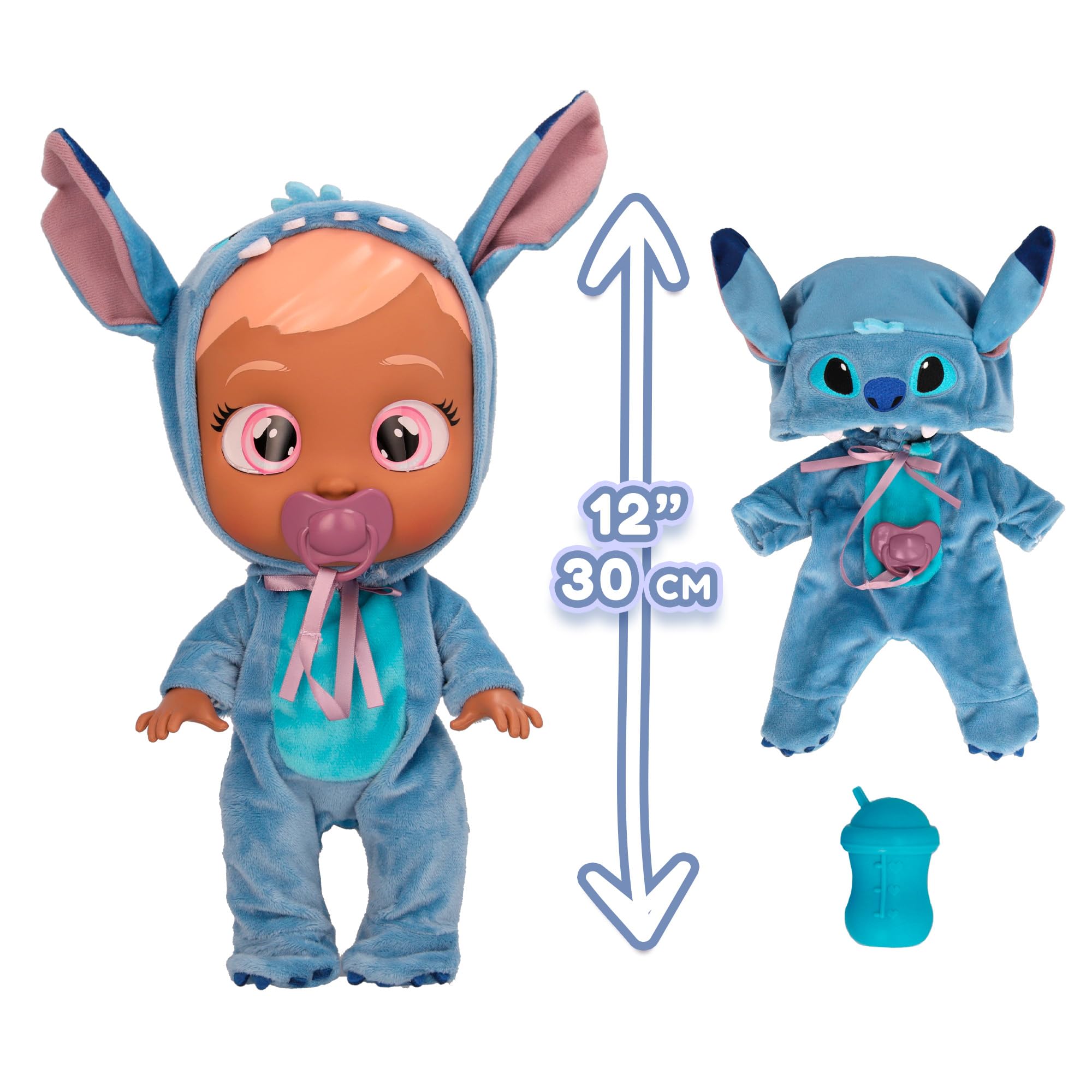 Cry Babies Disney Stitch Bambola 30 cm Pigiama Blu