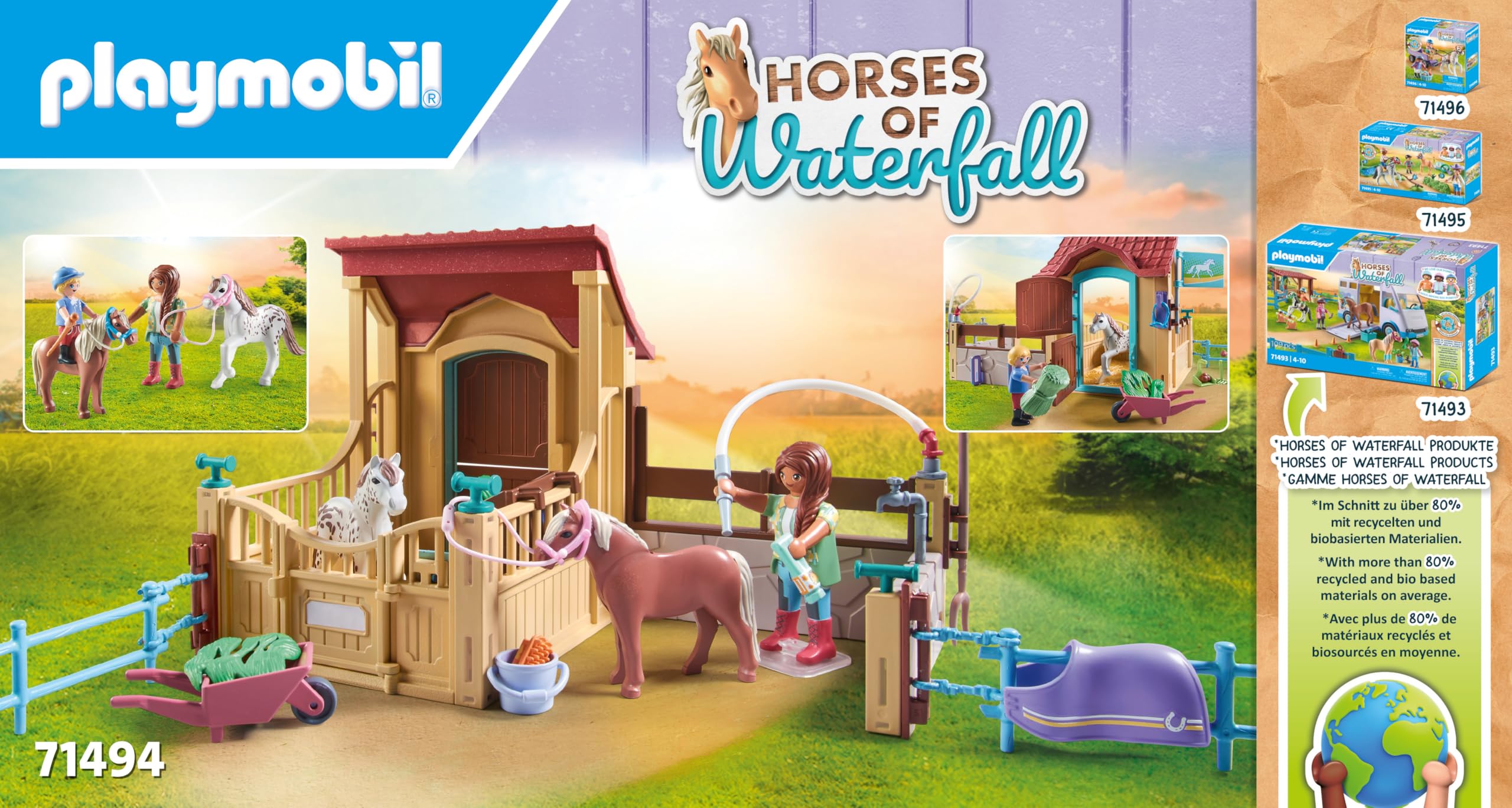 PLAYMOBIL Horses of Waterfall 71494 scuderia maneggio 100 pezzi 4 anni