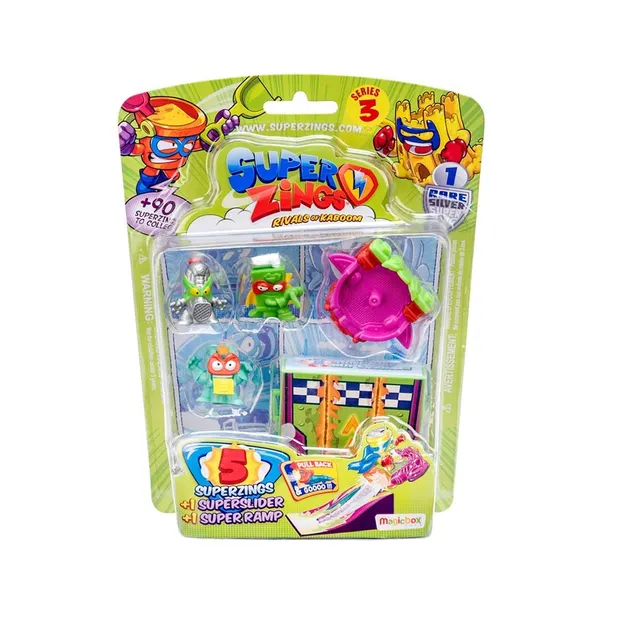 SuperThings Serie 3 blister 5 figure veicolo slider e rampa