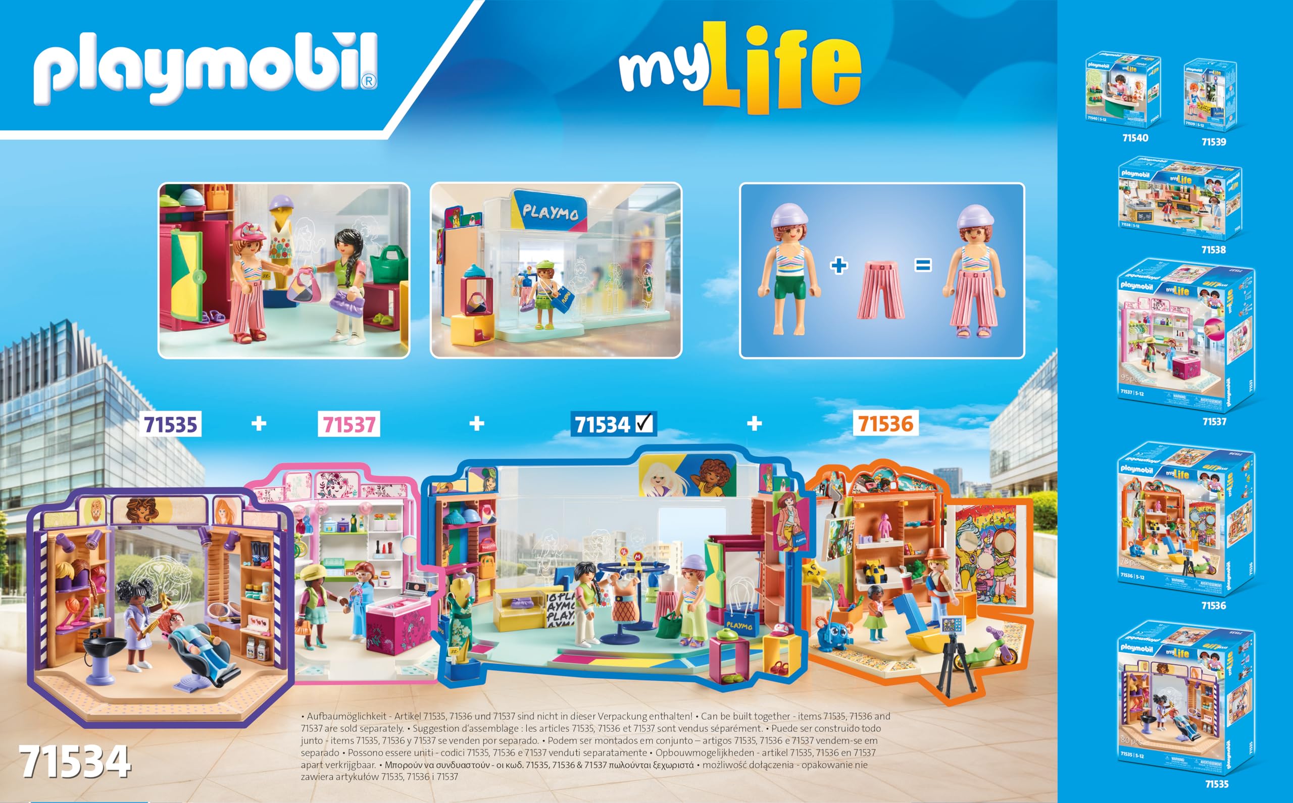 PLAYMOBIL myLife 71534 Fashion Boutique Playset 76 Pezzi