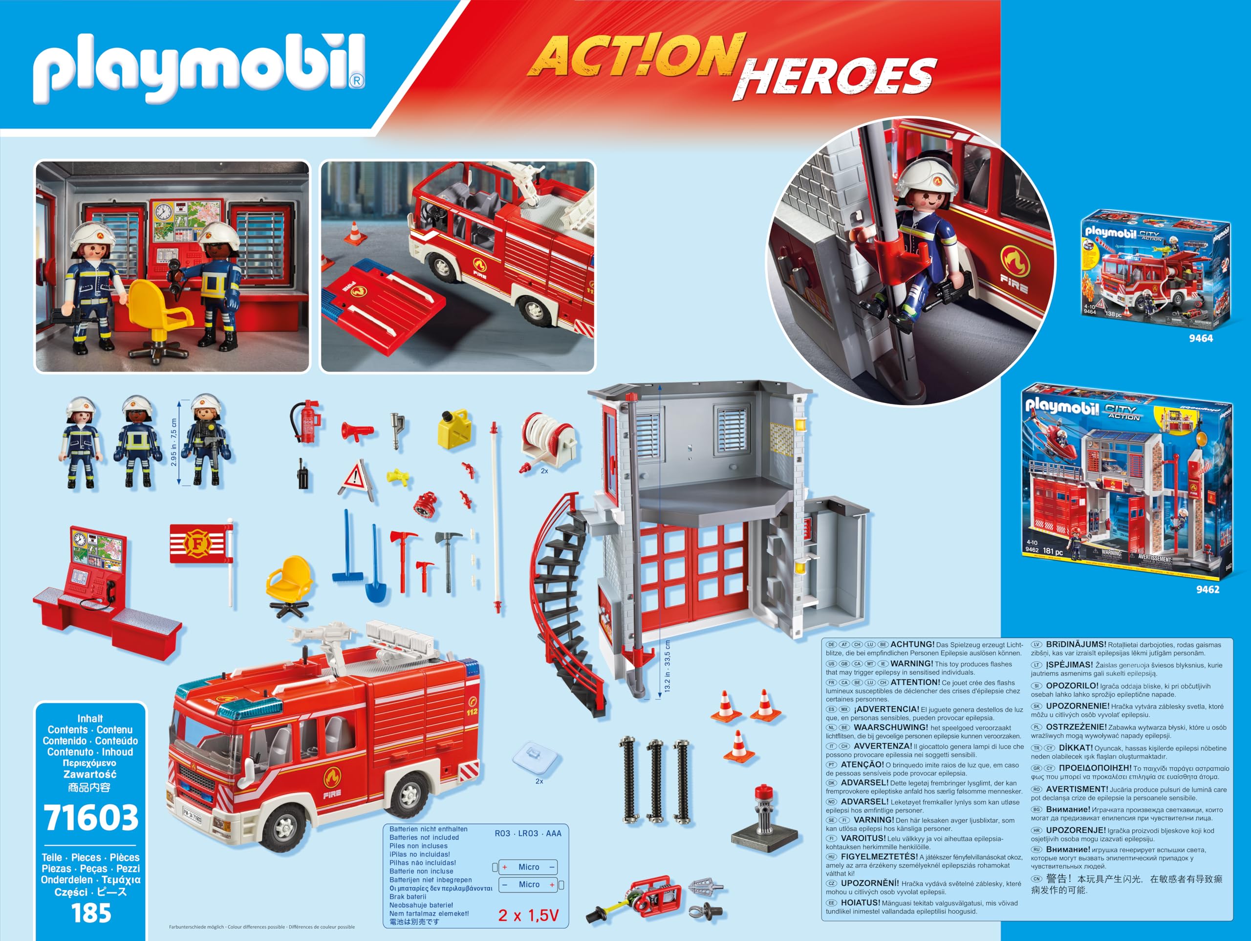 Playmobil Action Heroes 71603 Mega Set Vigili del Fuoco