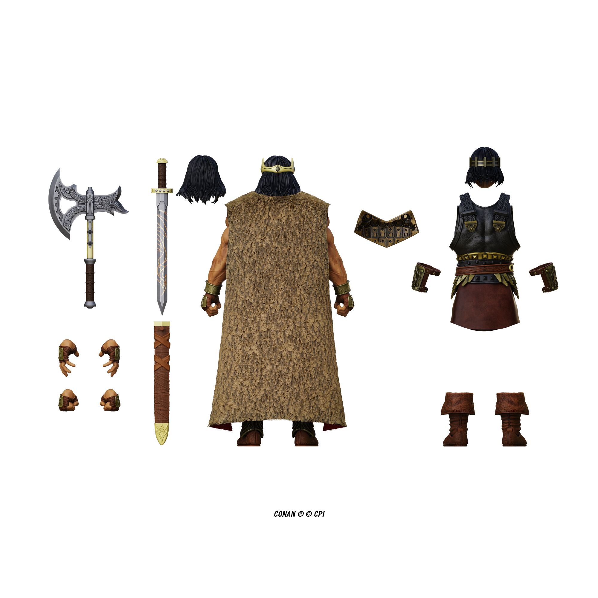 Boss Fight Epic HACKS King Conan action figure con mantello