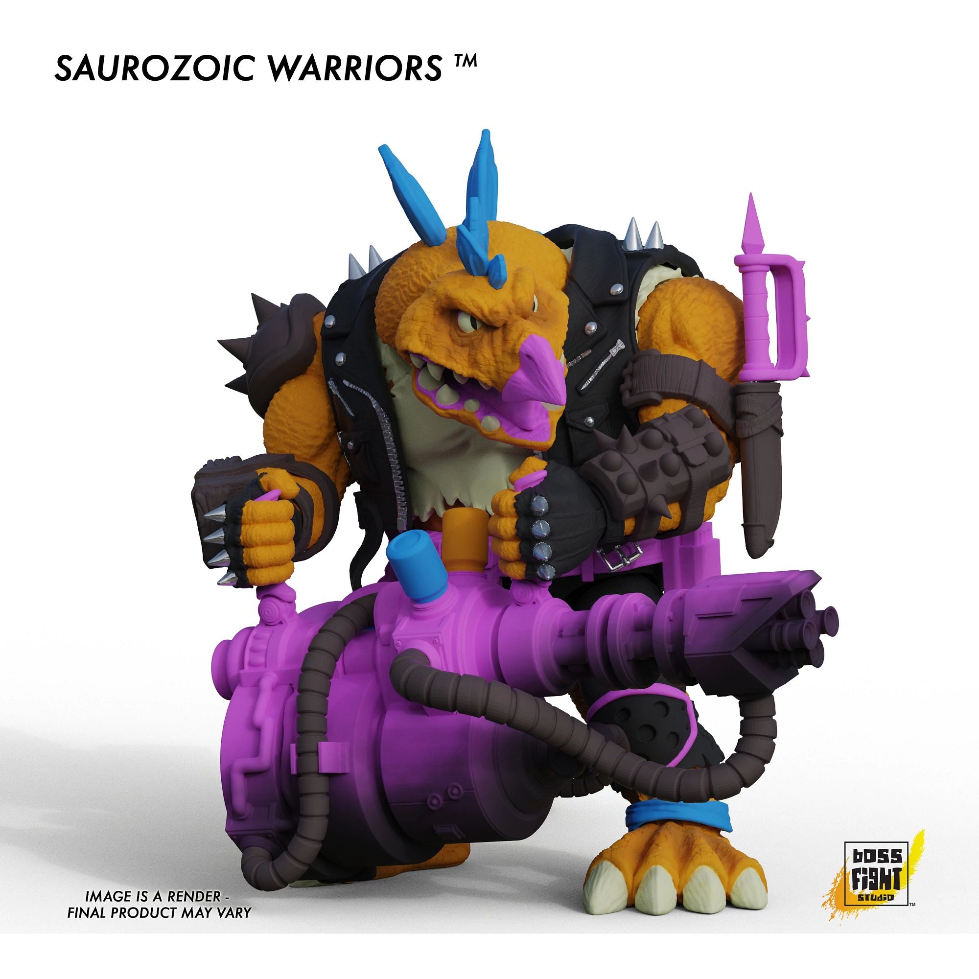 Boss Fight Studio Saurozoic Marr Ossis action figure avventura