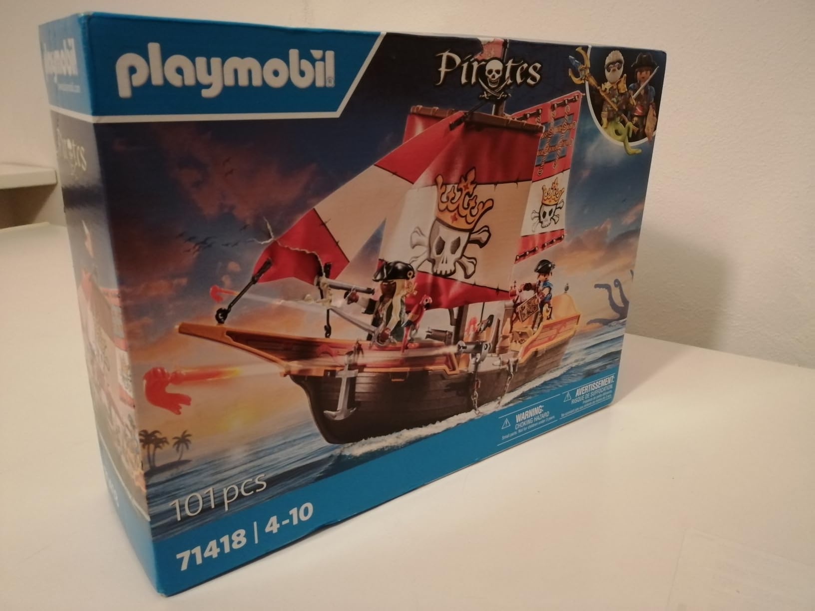 PLAYMOBIL Pirates 71418 nave pirata galleggiante con cannoni