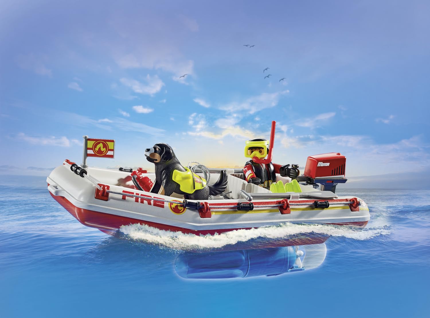 PLAYMOBIL Action Heroes 71464 Barca Pompieri Gommone Gioco