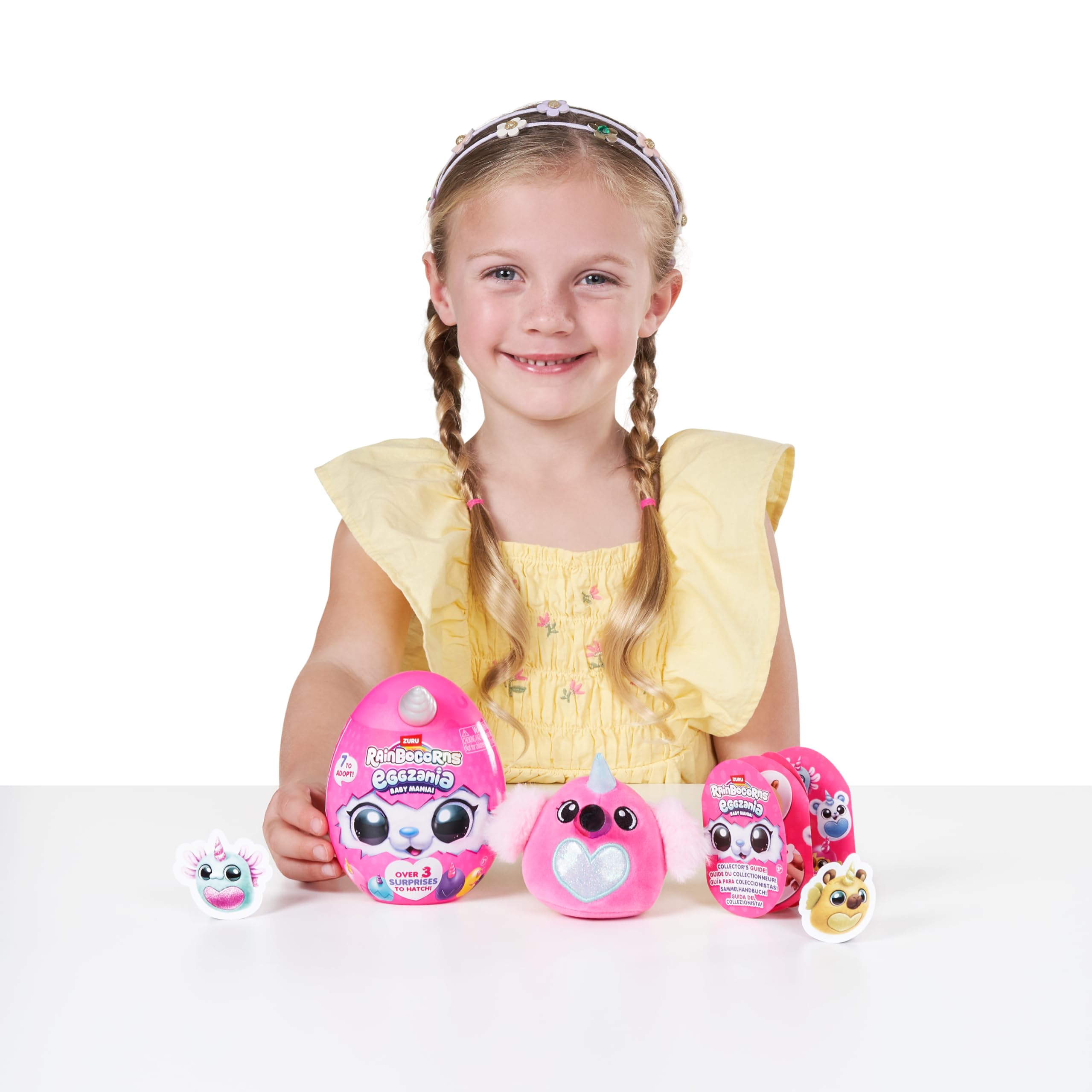 Rainbocorns Eggzania Baby Mania peluche sorpresa 3 pack