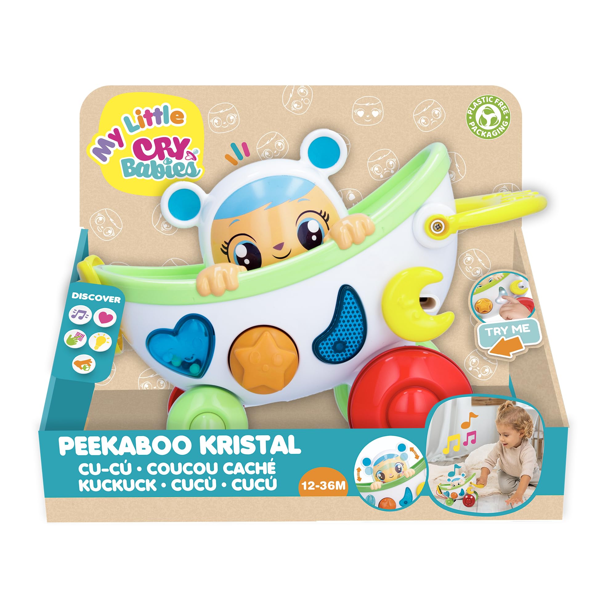 Cry Babies Kristal Peekaboo Passeggino Interattivo 12-36 Mesi