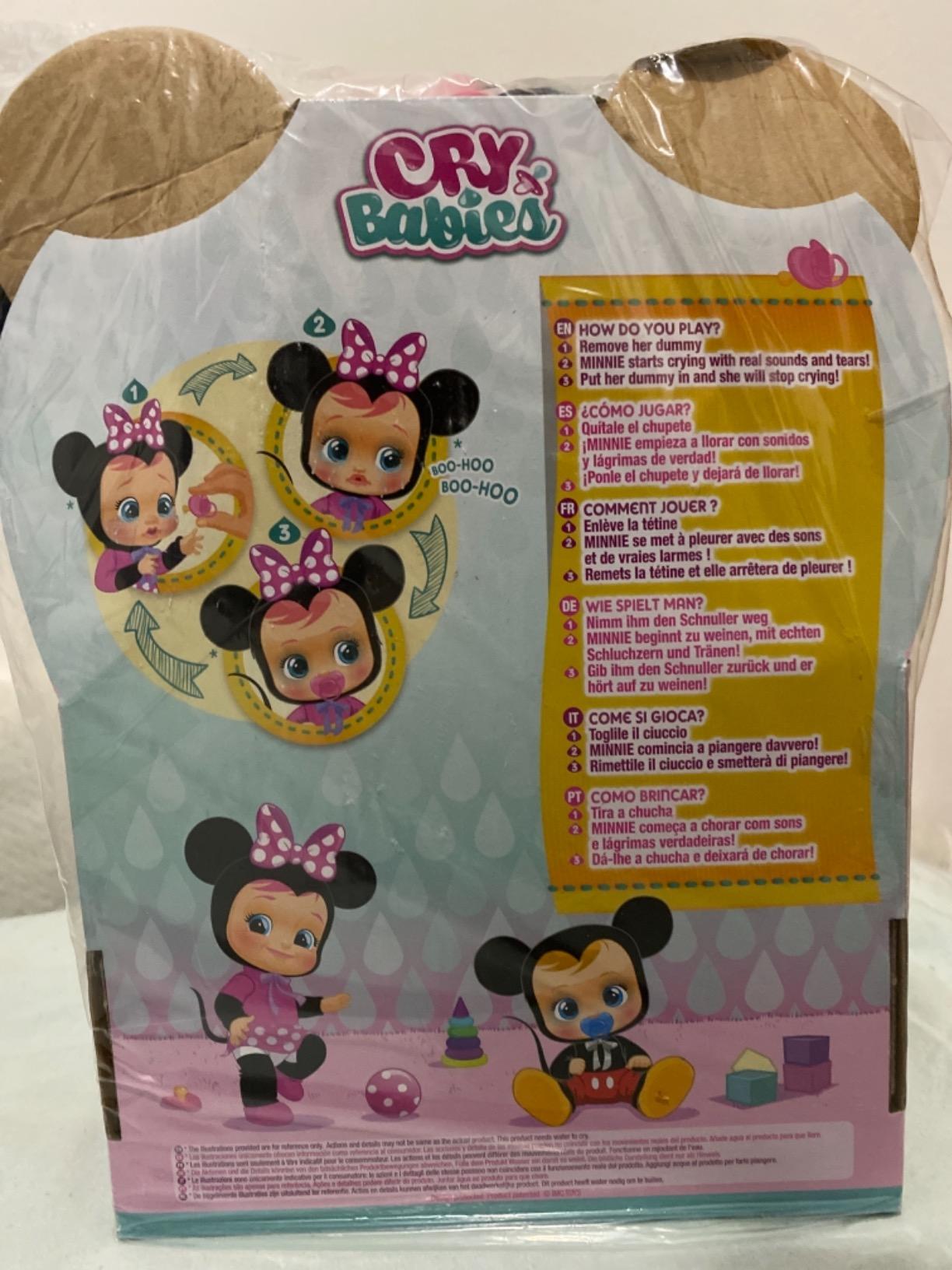 IMC Toys Cry Babies Minnie Bambola Interattiva Pigiama Lacrime Vere