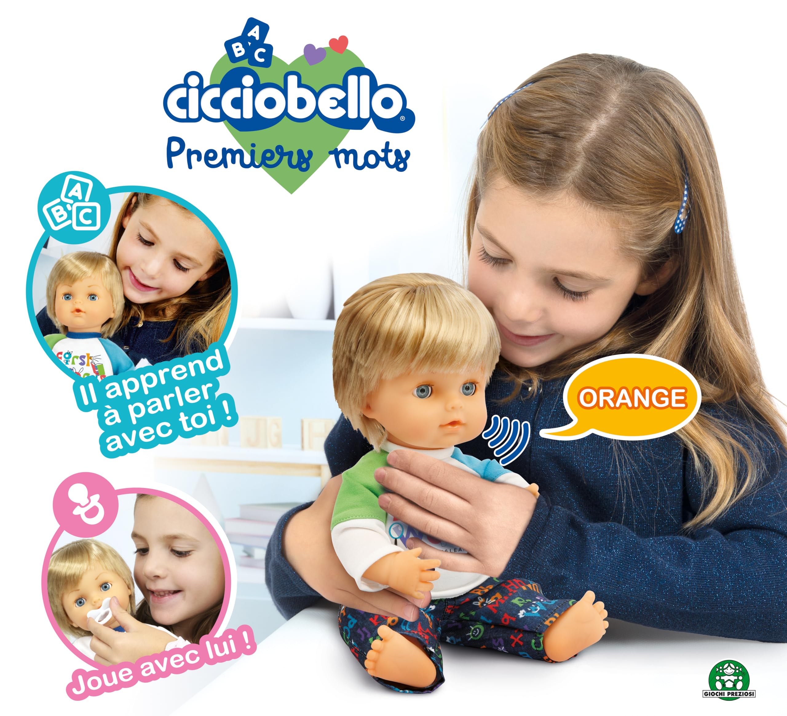 Cicciobello First Words Bambola Interattiva 30 cm con Libro