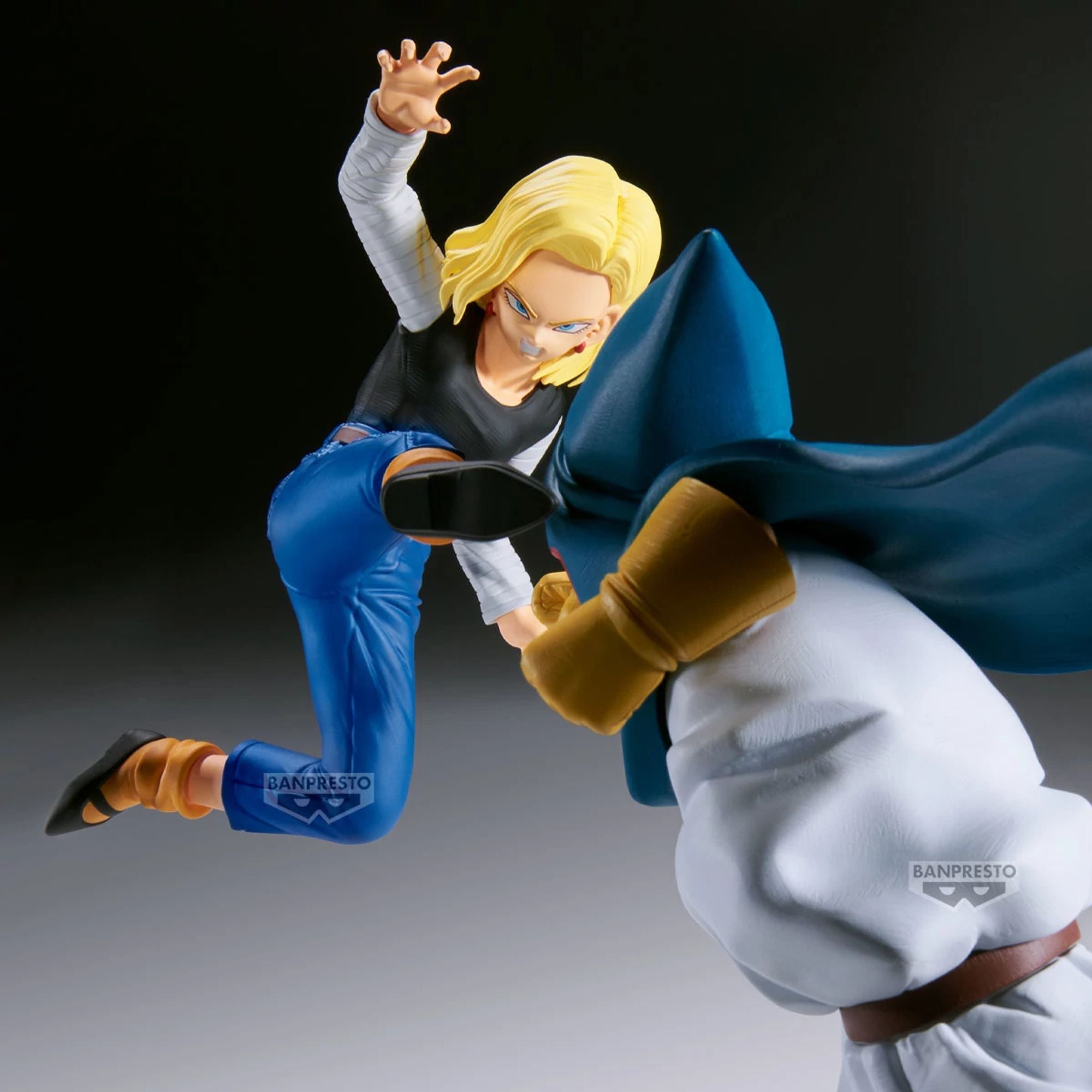 Banpresto Match Makers Androide 18 vs Mr Satan statua Dragon Ball