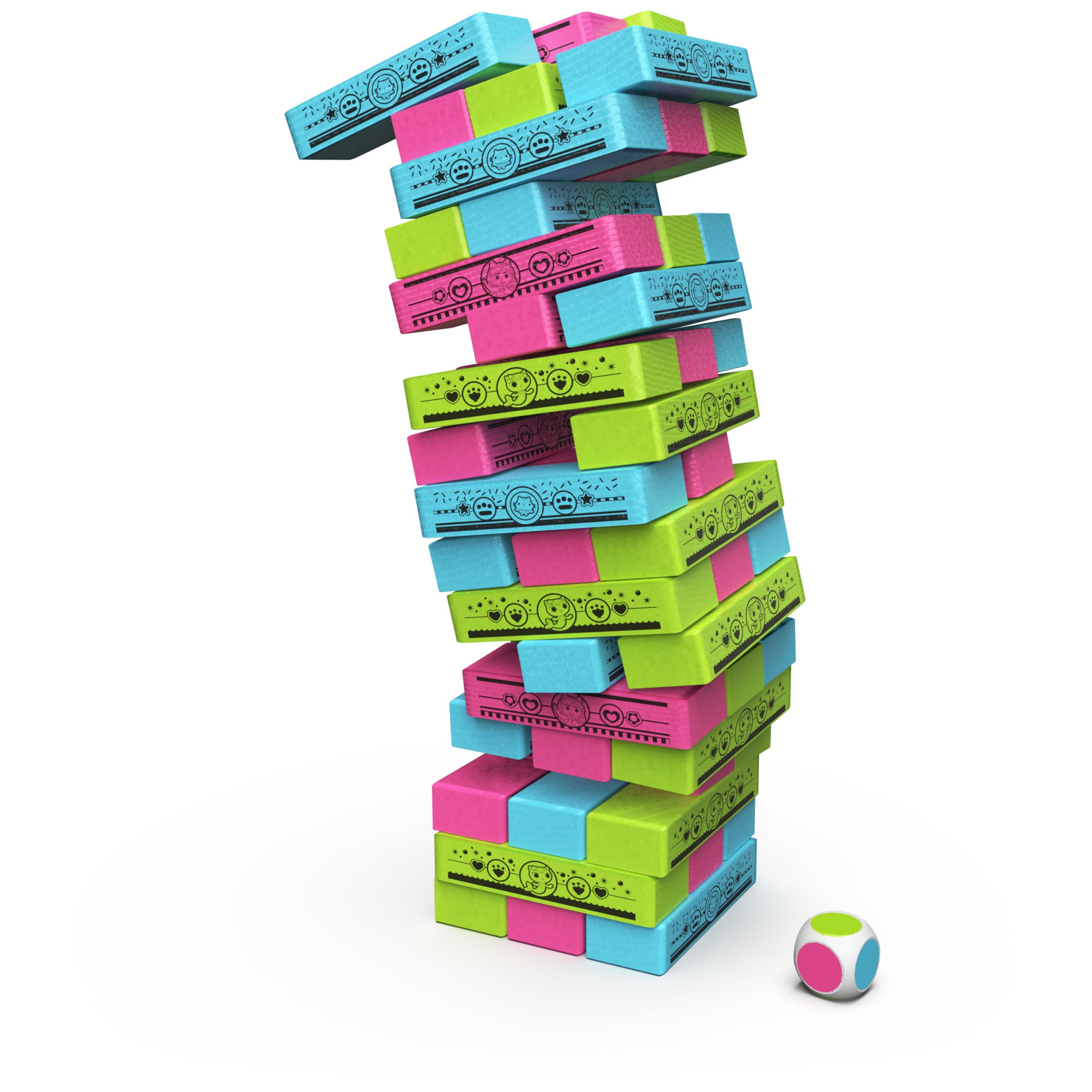 Gabby Jumbling Tower gioco blocchi legno 48 pezzi dado
