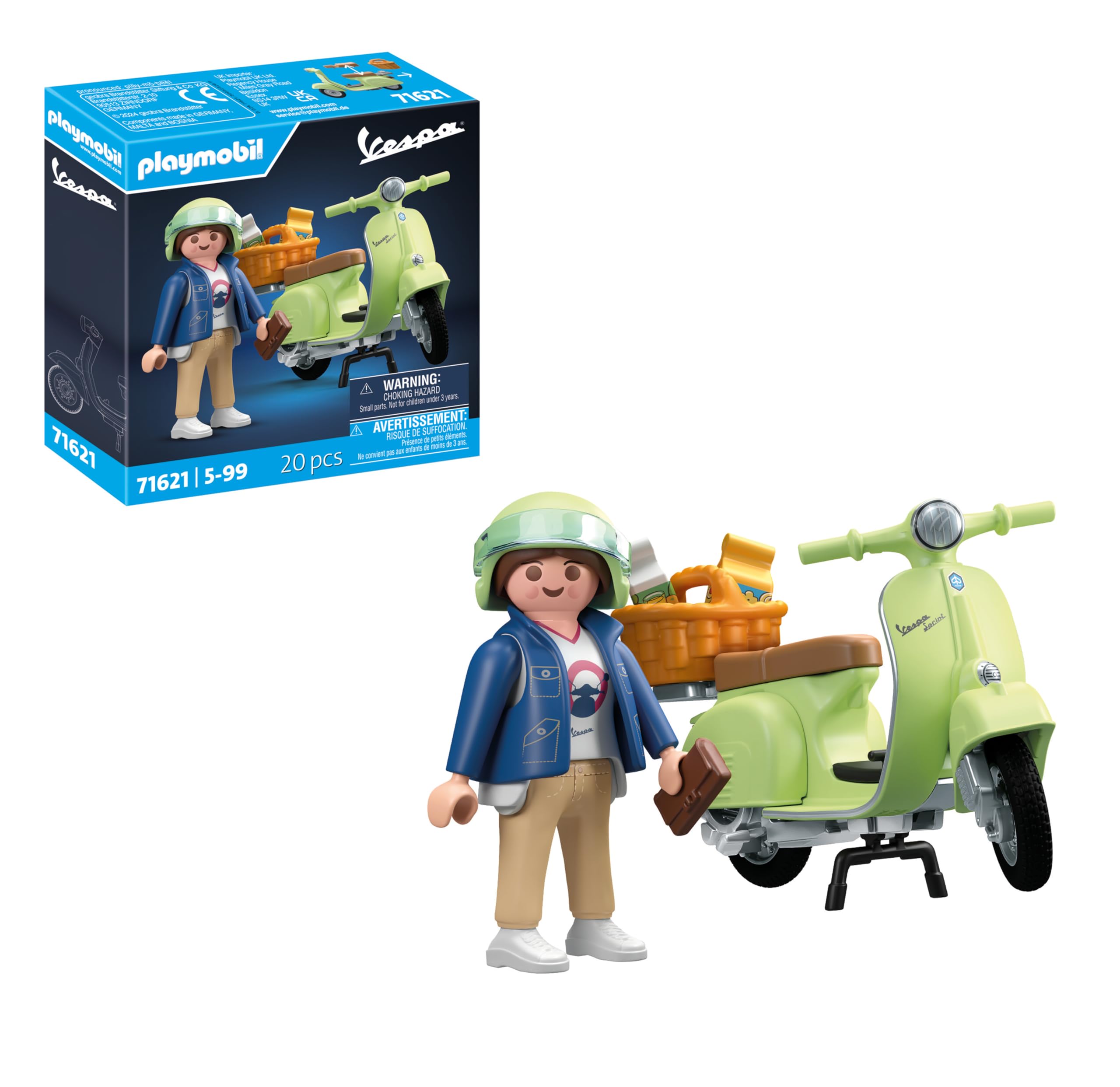 PLAYMOBIL Cars 71621 Vespa 150 Sprint Veloce verde modellino