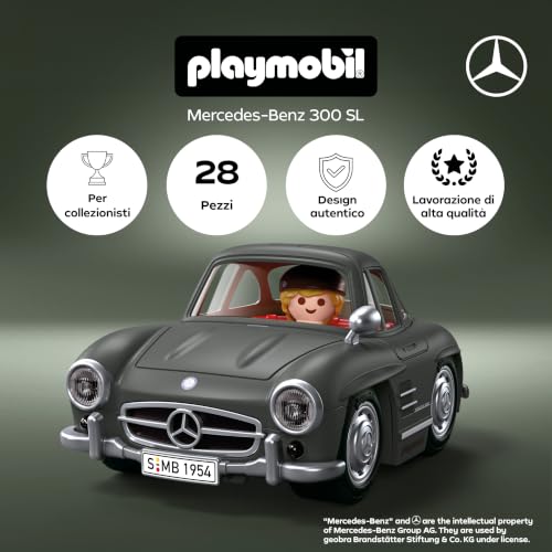 PLAYMOBIL Icon Cars Mercedes-Benz 300 SL macchinina 72238 con figura
