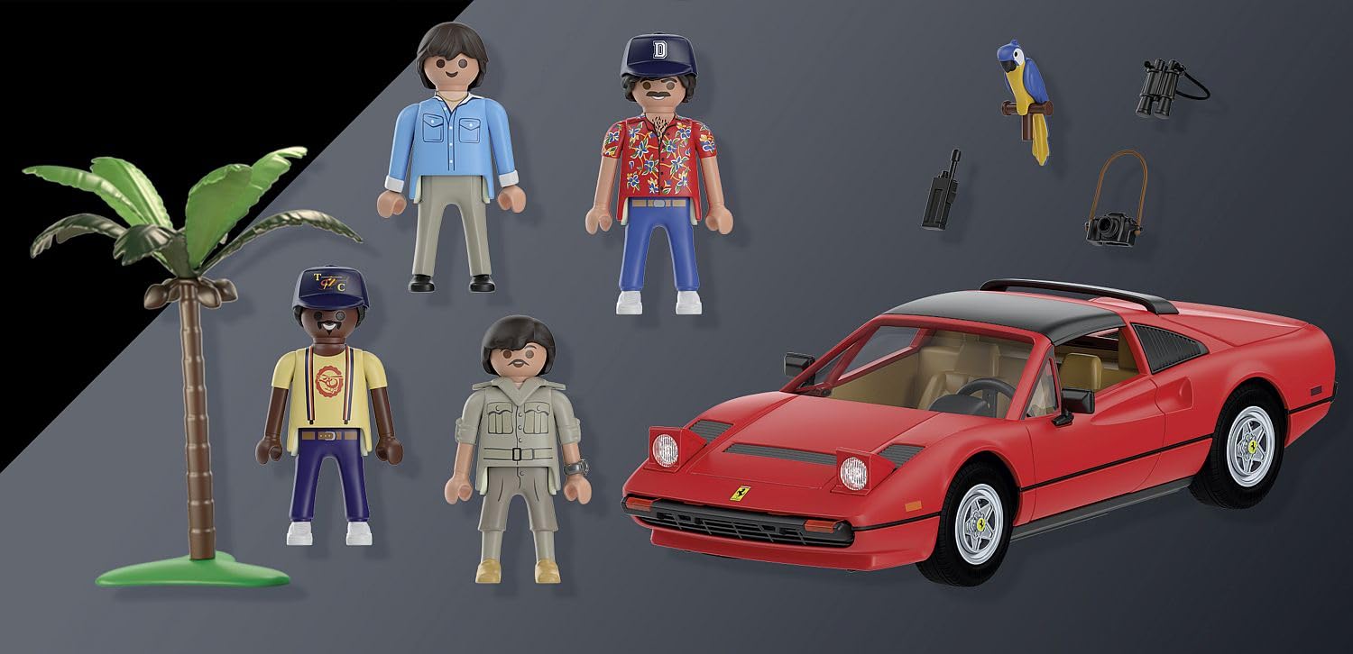 PLAYMOBIL 71343 Ferrari 308 GTS Magnum P.I. macchinina rossa