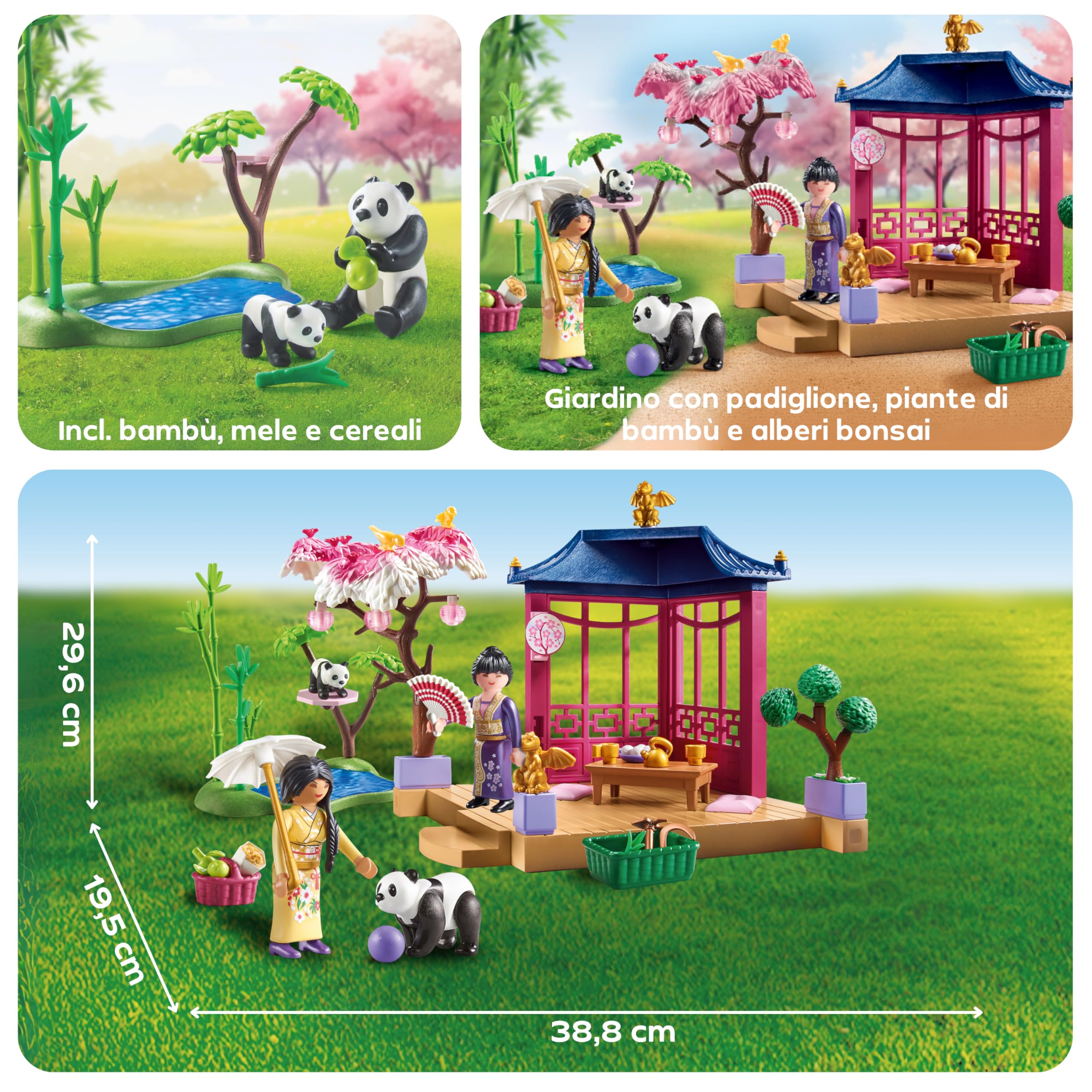 PLAYMOBIL My Life 71762 playset giardino asiatico con panda