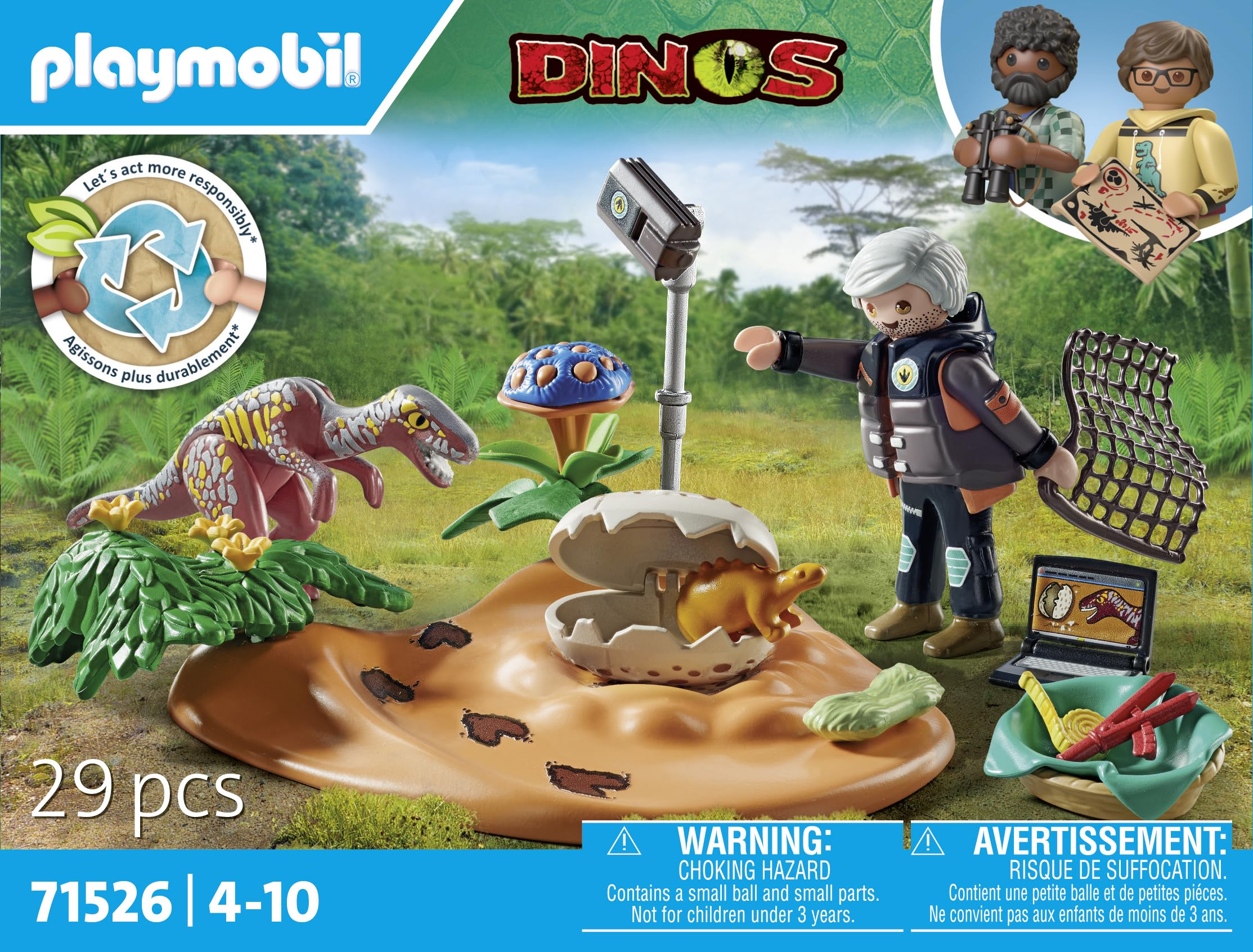PLAYMOBIL Dinos 71526 nido stegosauro 29 pezzi