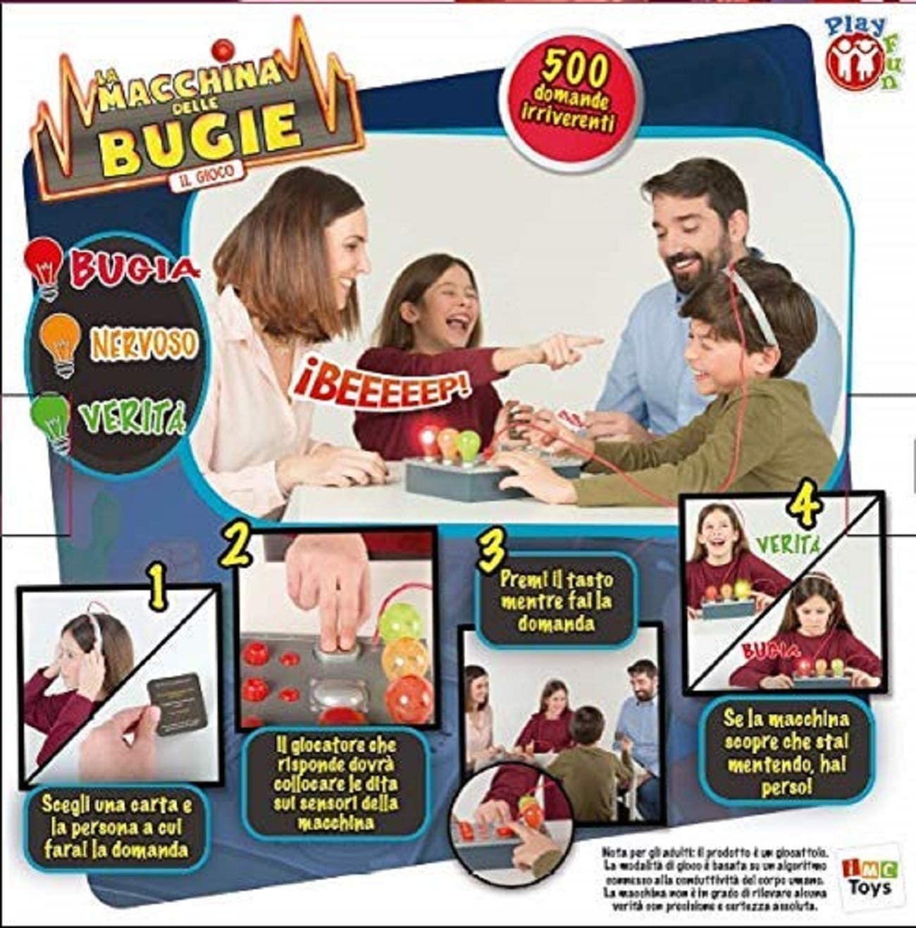 Play Fun Macchina delle Bugie gioco da tavolo italiano 8+ anni